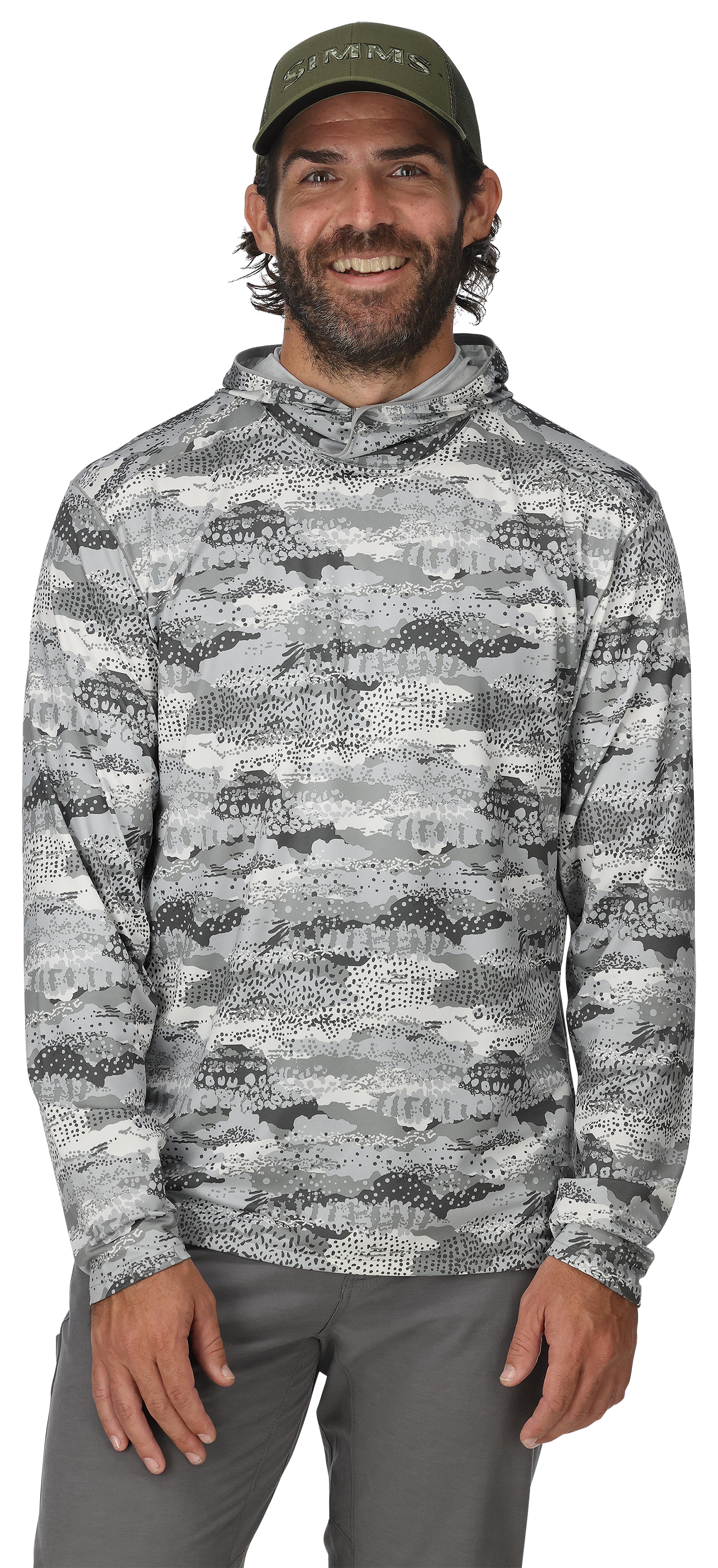 Image of Simms BugStopper SolarFlex Long-Sleeve Hoodie - Shroud Sterling