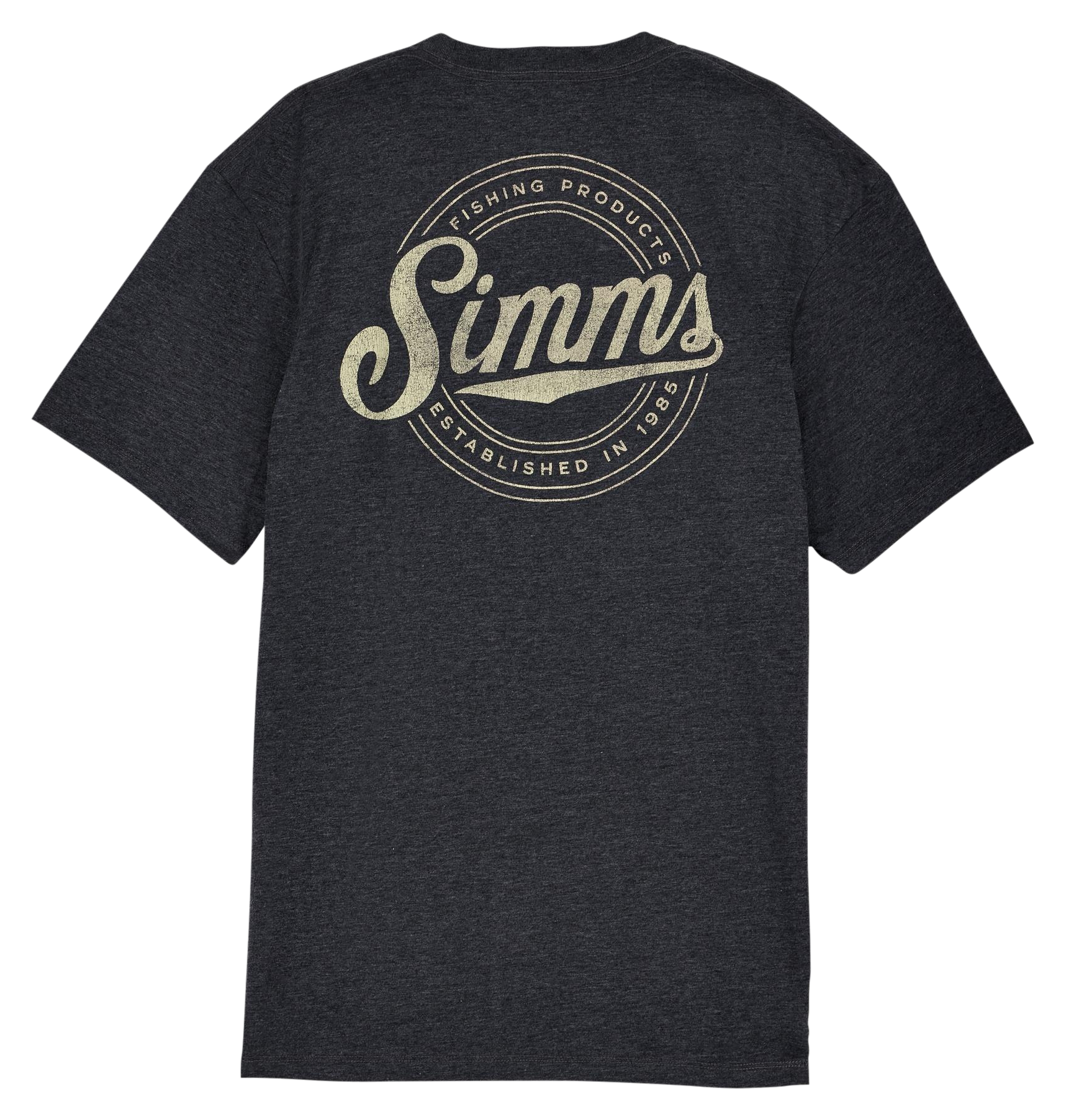 Image of Simms Circle Lockup Short-Sleeve T-Shirt for Men - Charcoal Heather