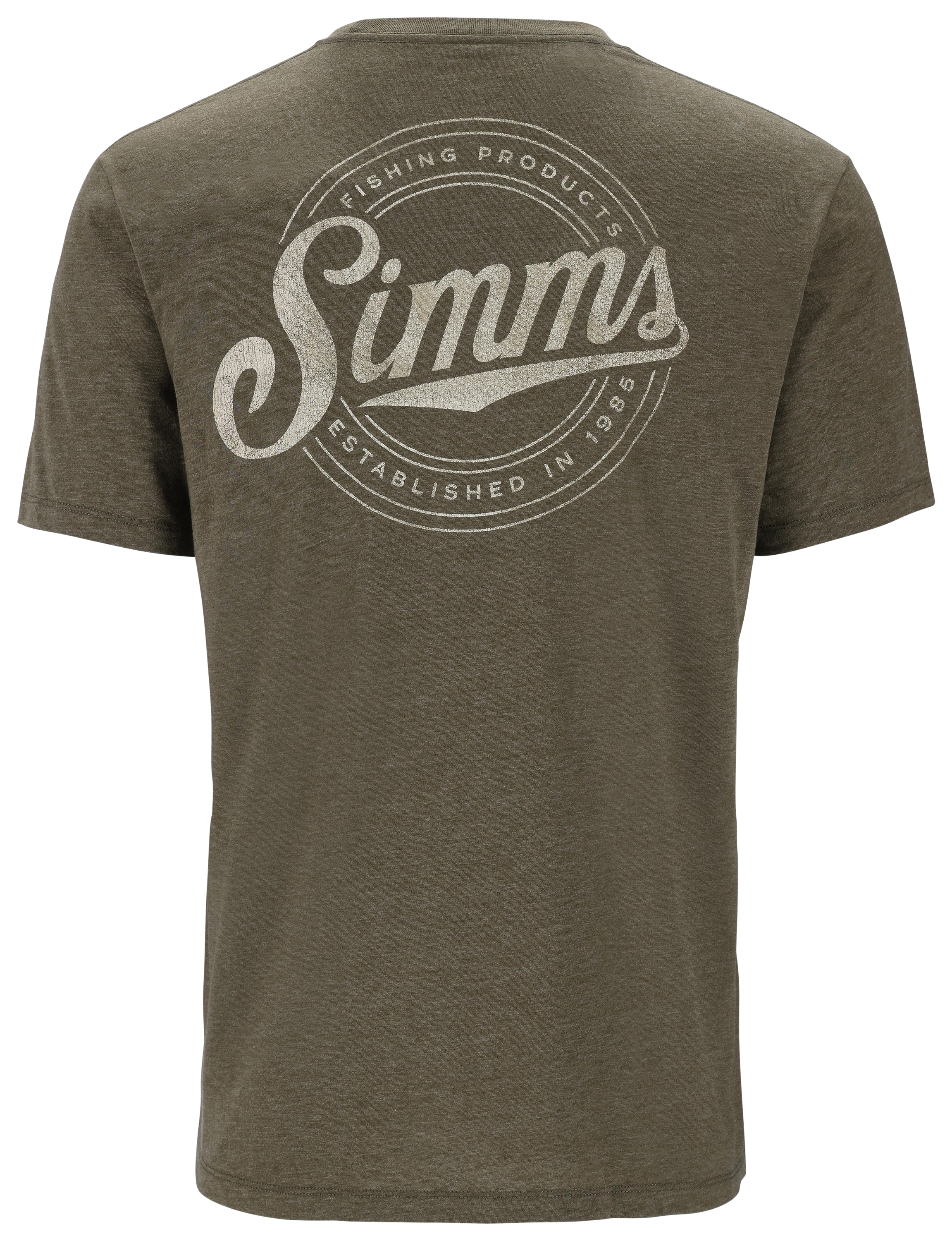 Image of Simms Circle Lockup Short-Sleeve T-Shirt for Men - Military Heather