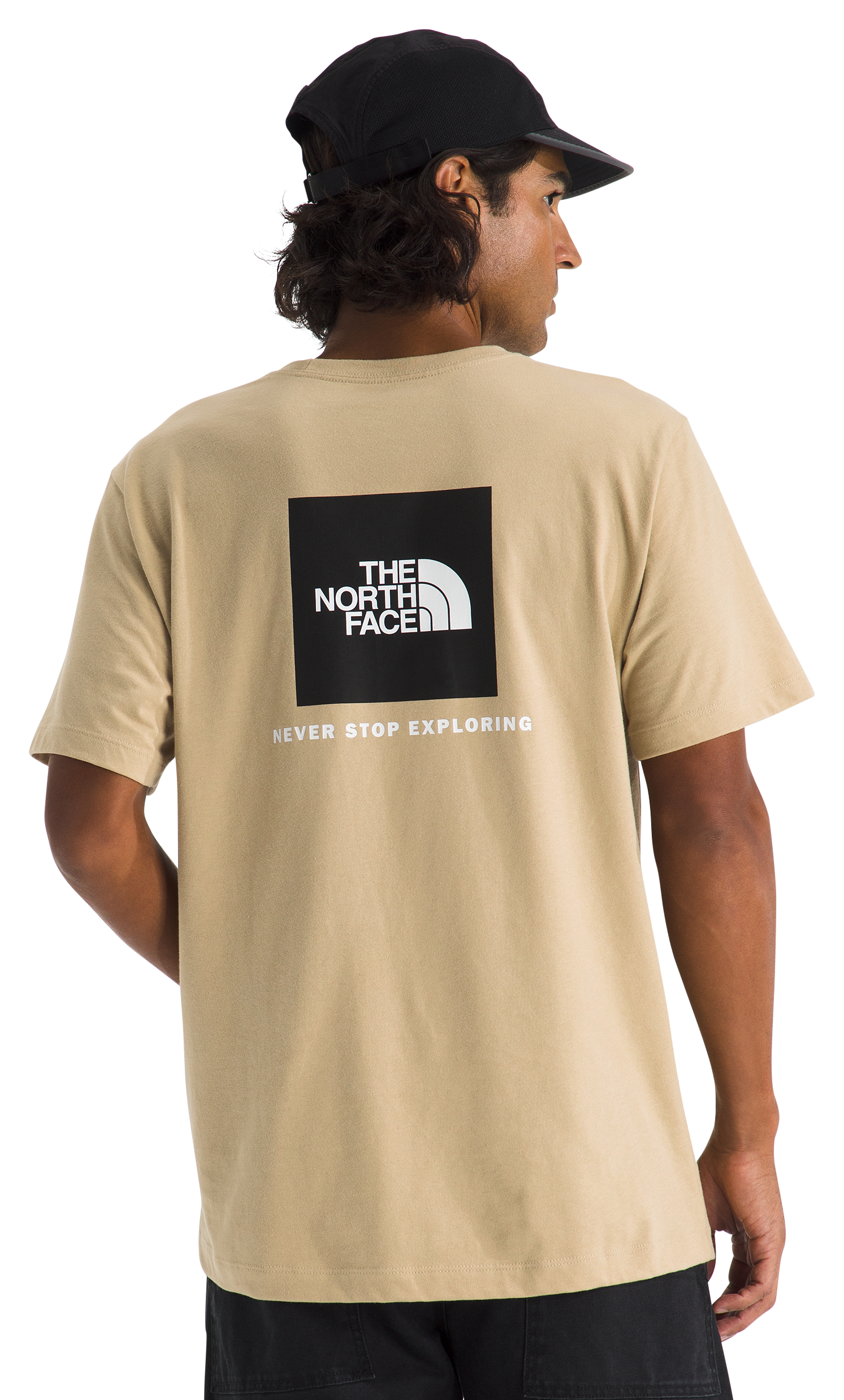 Image of The North Face Core Box NSE Short-Sleeve T-Shirt for Men - Khaki Stone