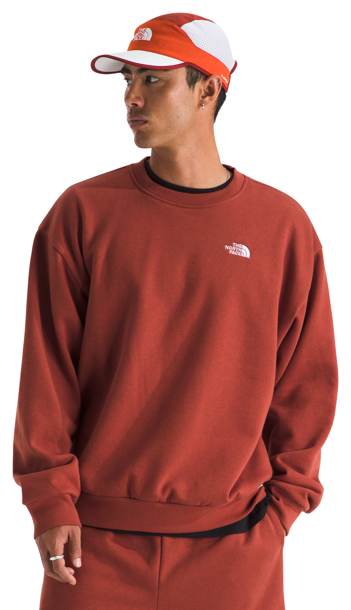 Image of The North Face Evolution Simple Dome Oversized Crew-Neck Pullover - Iron Clay
