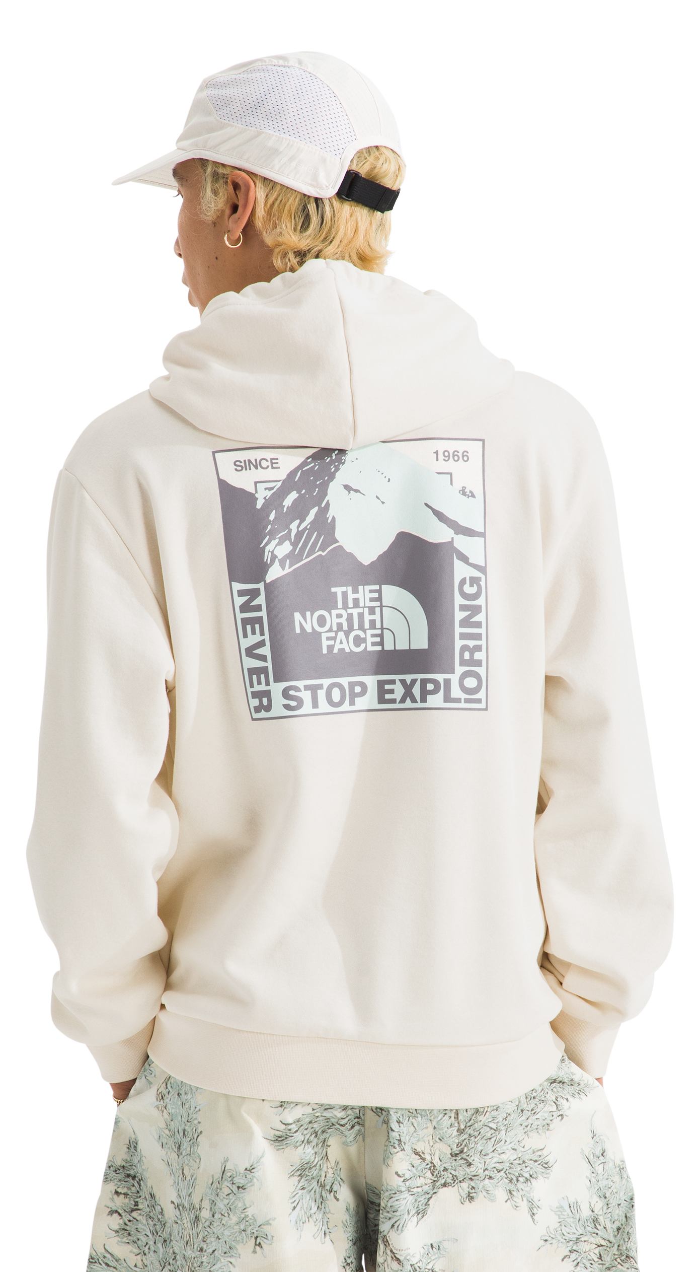 Image of The North Face Mountain Scape Hoodie - White Dune - L