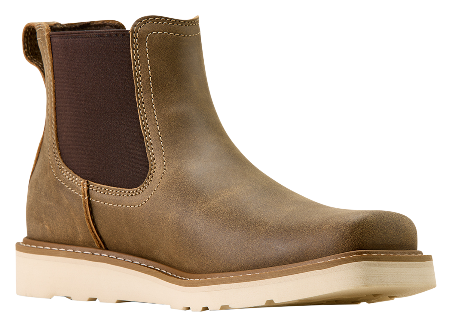 Image of Ariat Rambler Recon Wedge-Sole Chelsea Boots for Men - Brown Bomber