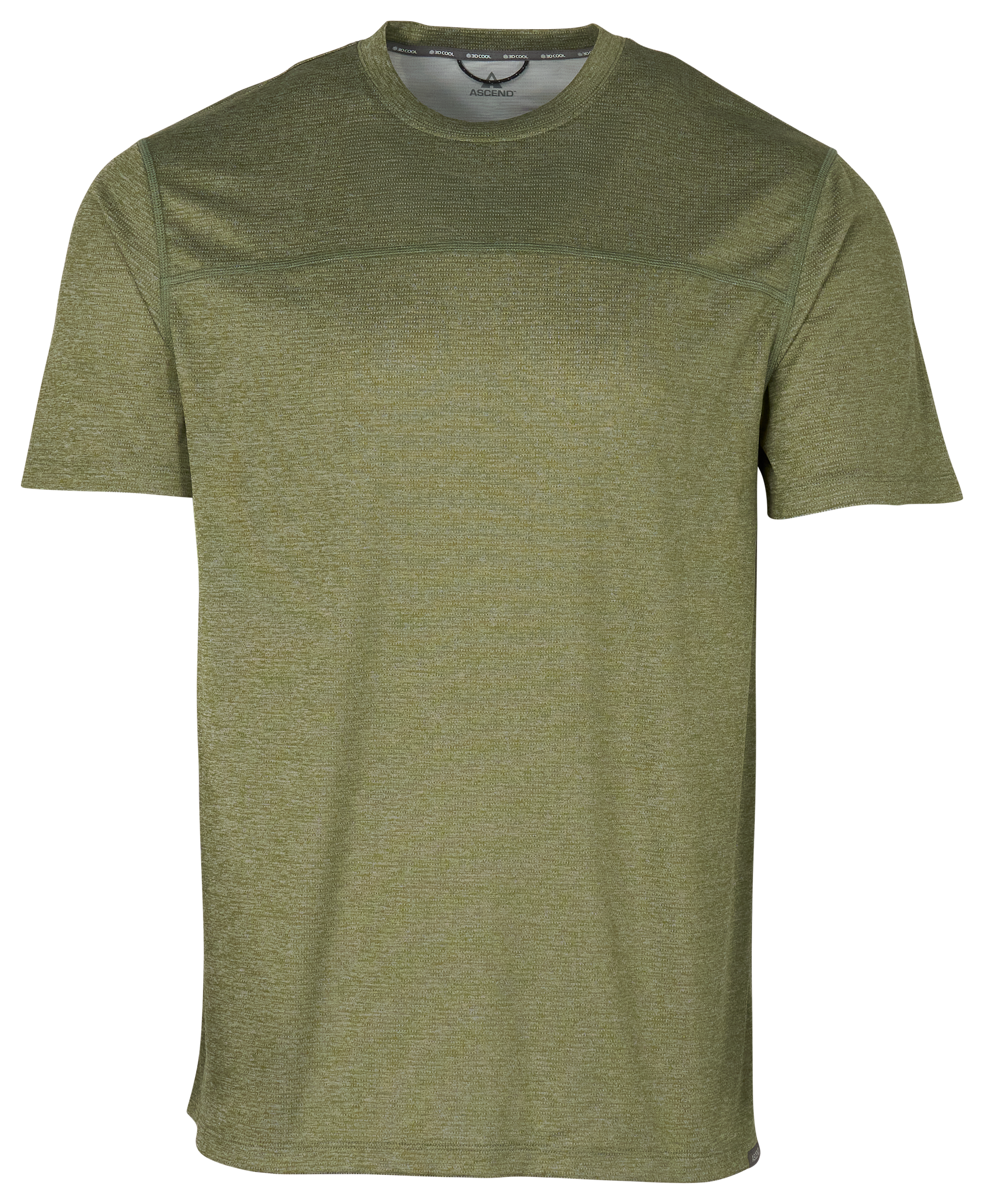 Image of Ascend 3D Cool Knit Short-Sleeve Crew - Oil Green