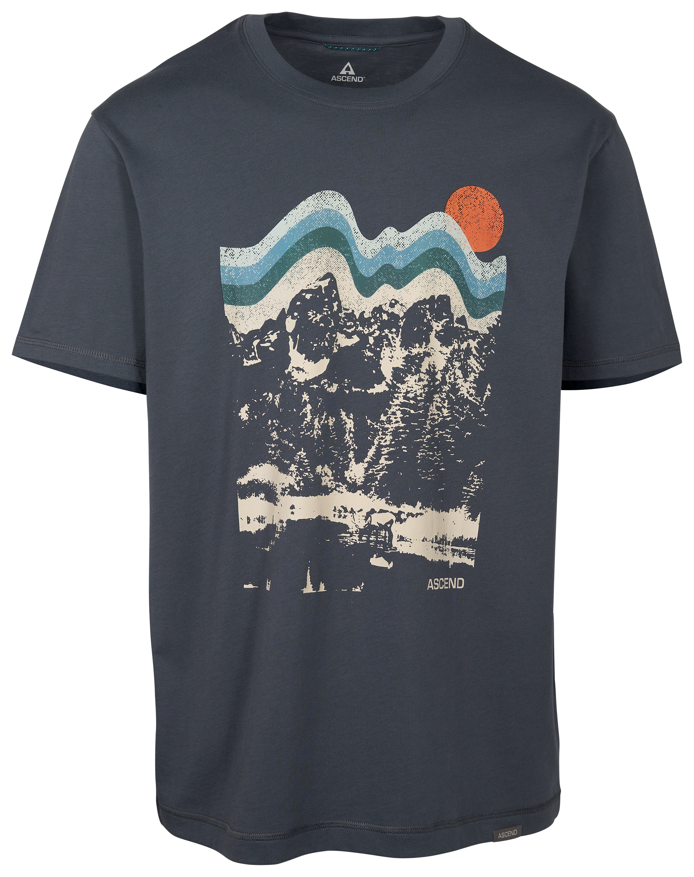 Image of Ascend Turbulent Wave Graphic Short-Sleeve T-Shirt
