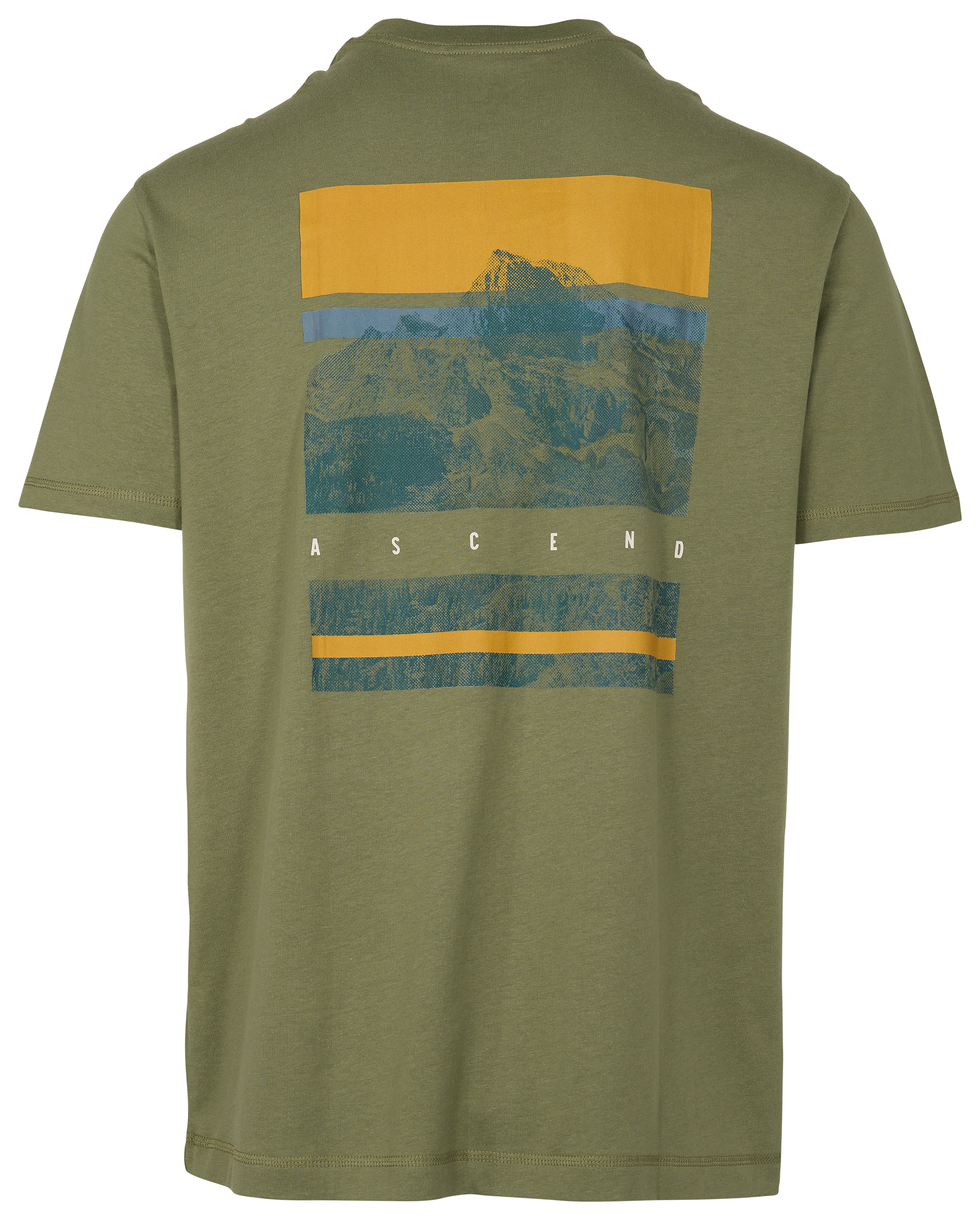 Image of Ascend Mountain Graphic Short-Sleeve T-Shirt - Oil Green - XL