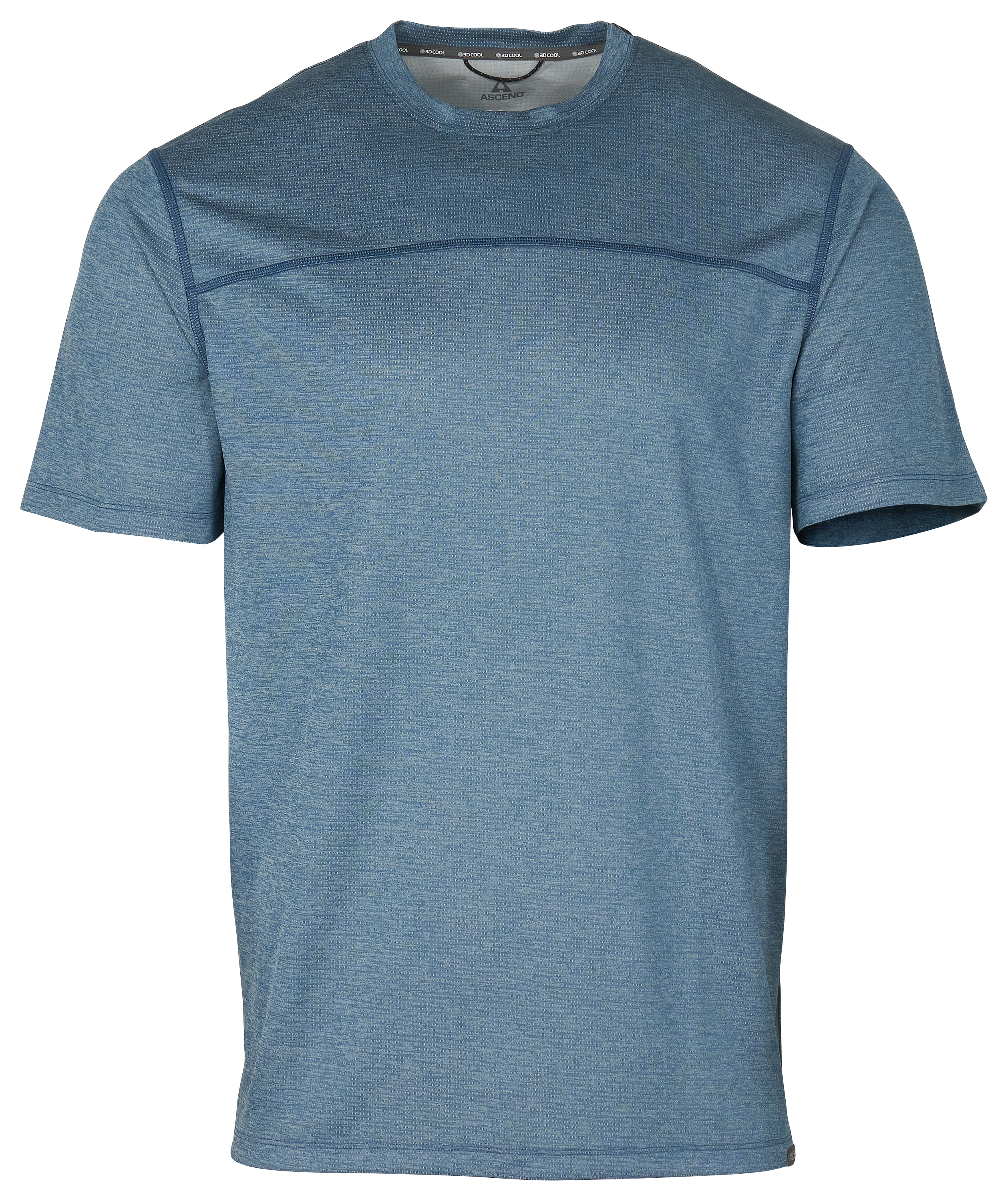 Image of Ascend 3D Cool Knit Short-Sleeve Crew - Copen Blue