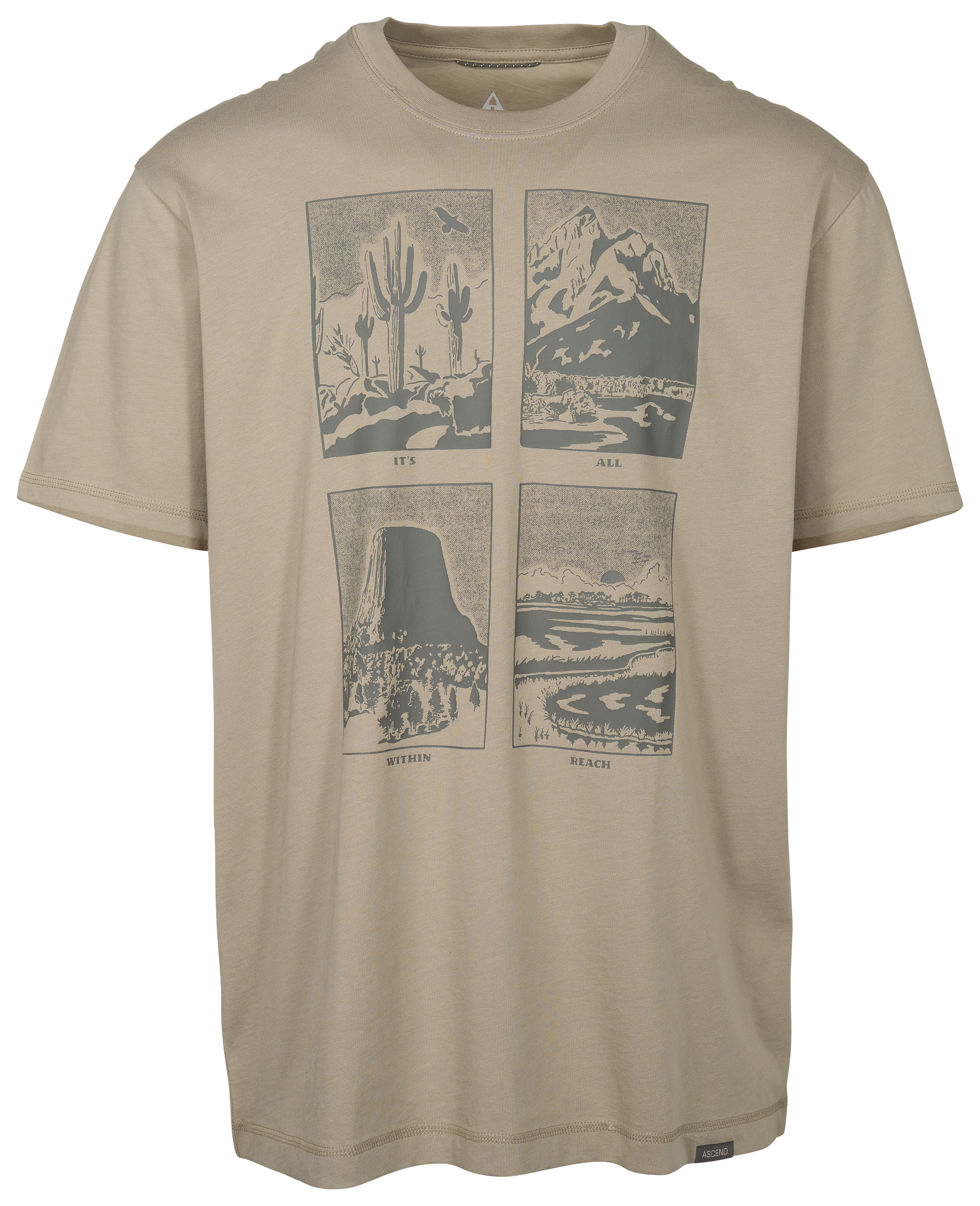 Image of Ascend It's All Within Reach Graphic Short-Sleeve T-Shirt - Abbey Stone