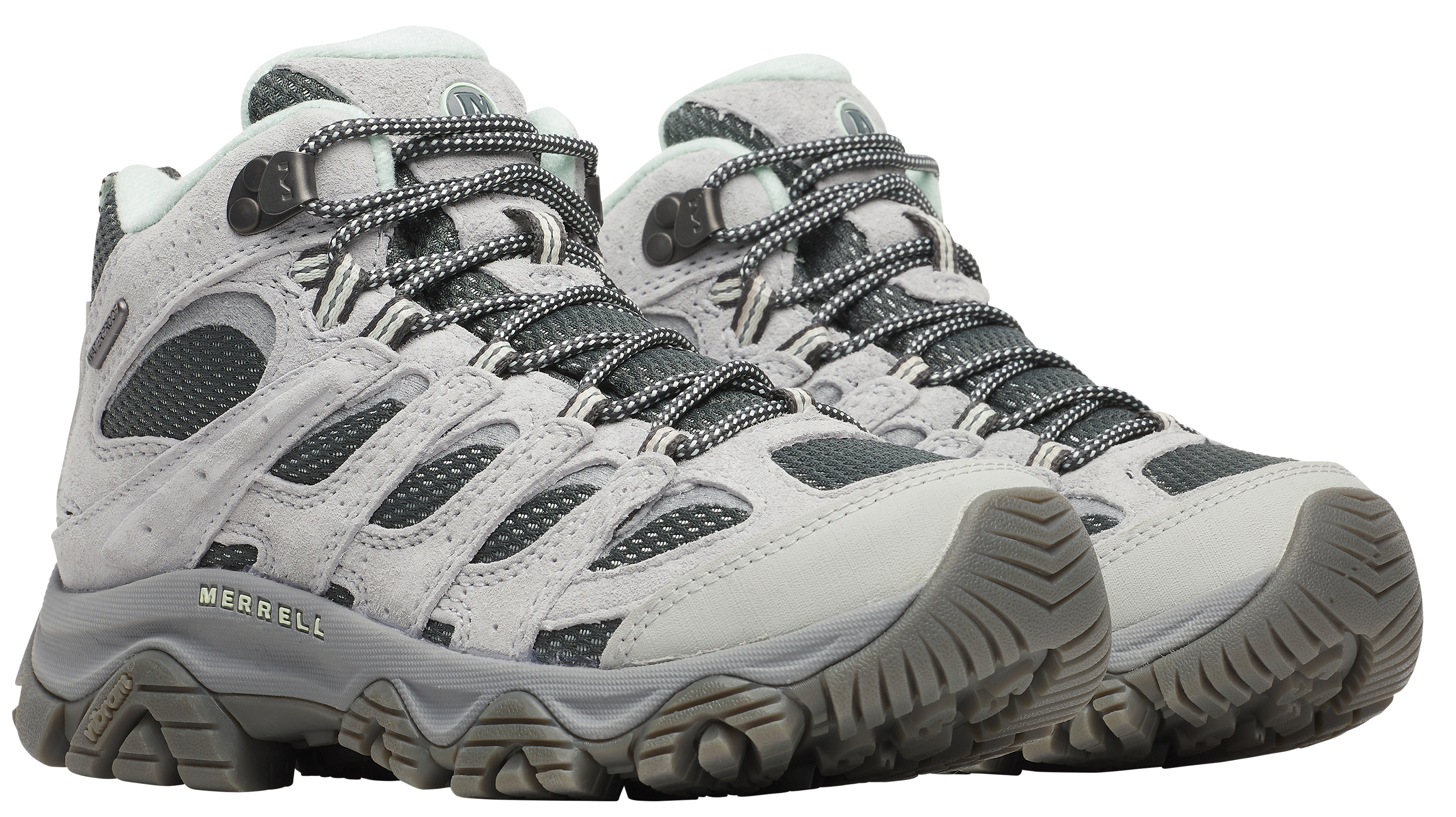 Image of Merrell Moab 3 Mid Waterproof Hiking Boots for Women - Alloy - 9.5M