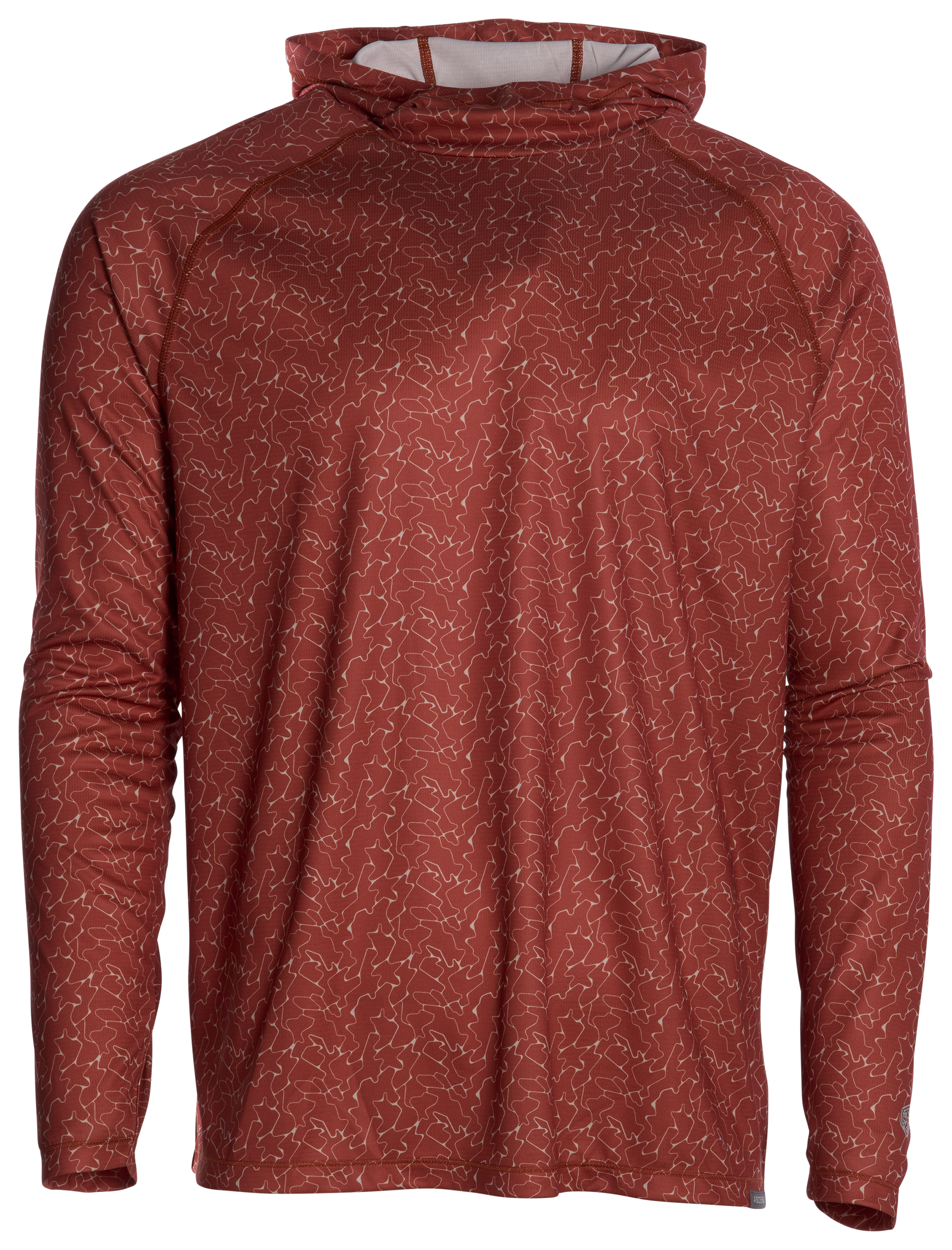 Image of Ascend 3D Cool Long-Sleeve Hoodie - Auburn Topo