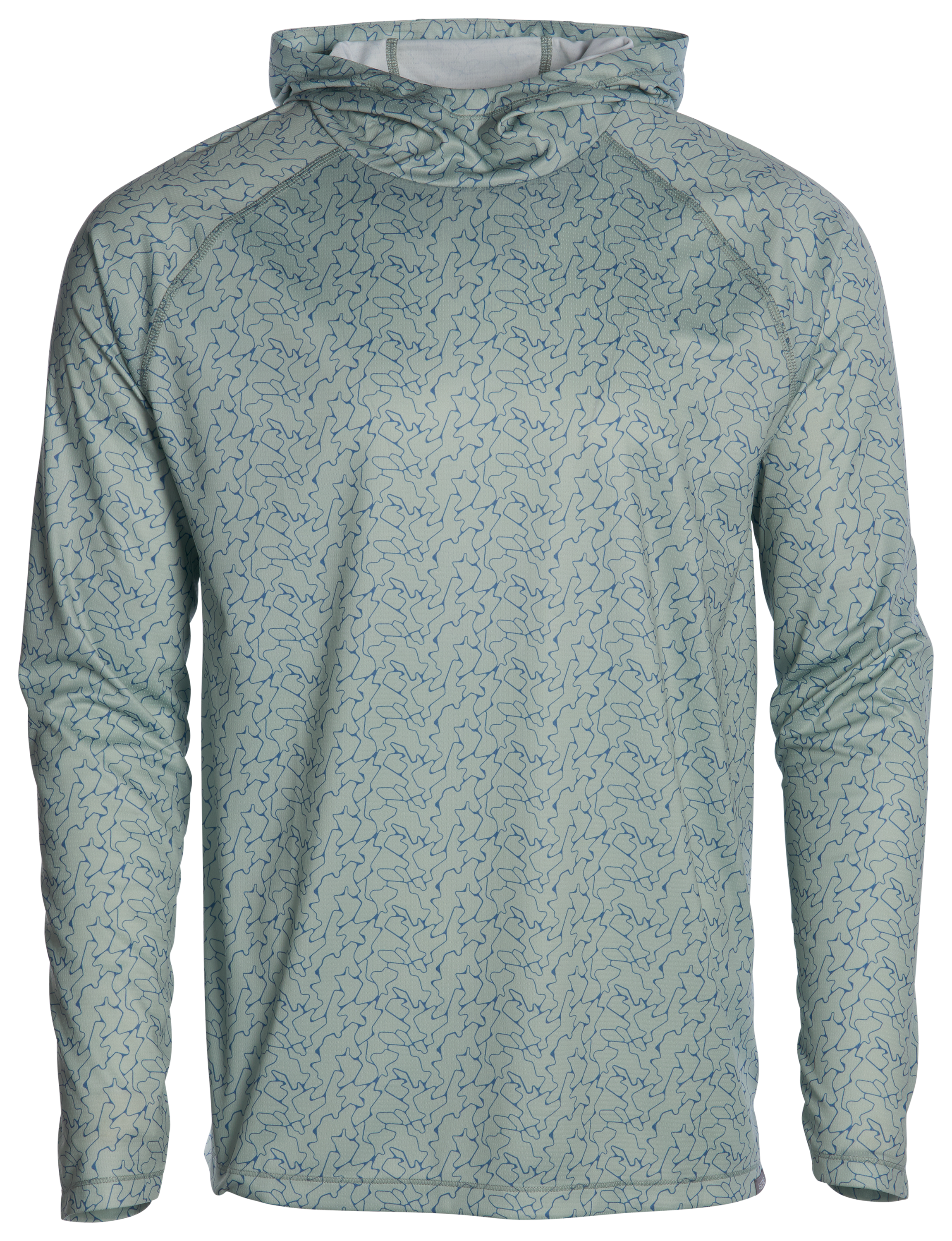 Image of Ascend 3D Cool Long-Sleeve Hoodie - Green Topo