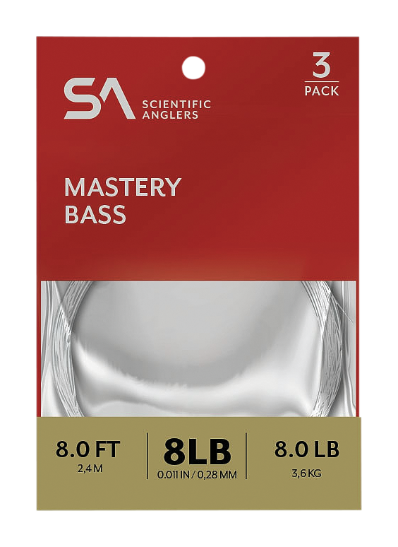 Image of Scientific Anglers Mastery Bass Freshwater Tapered Leader 3-Pack - 16 LB