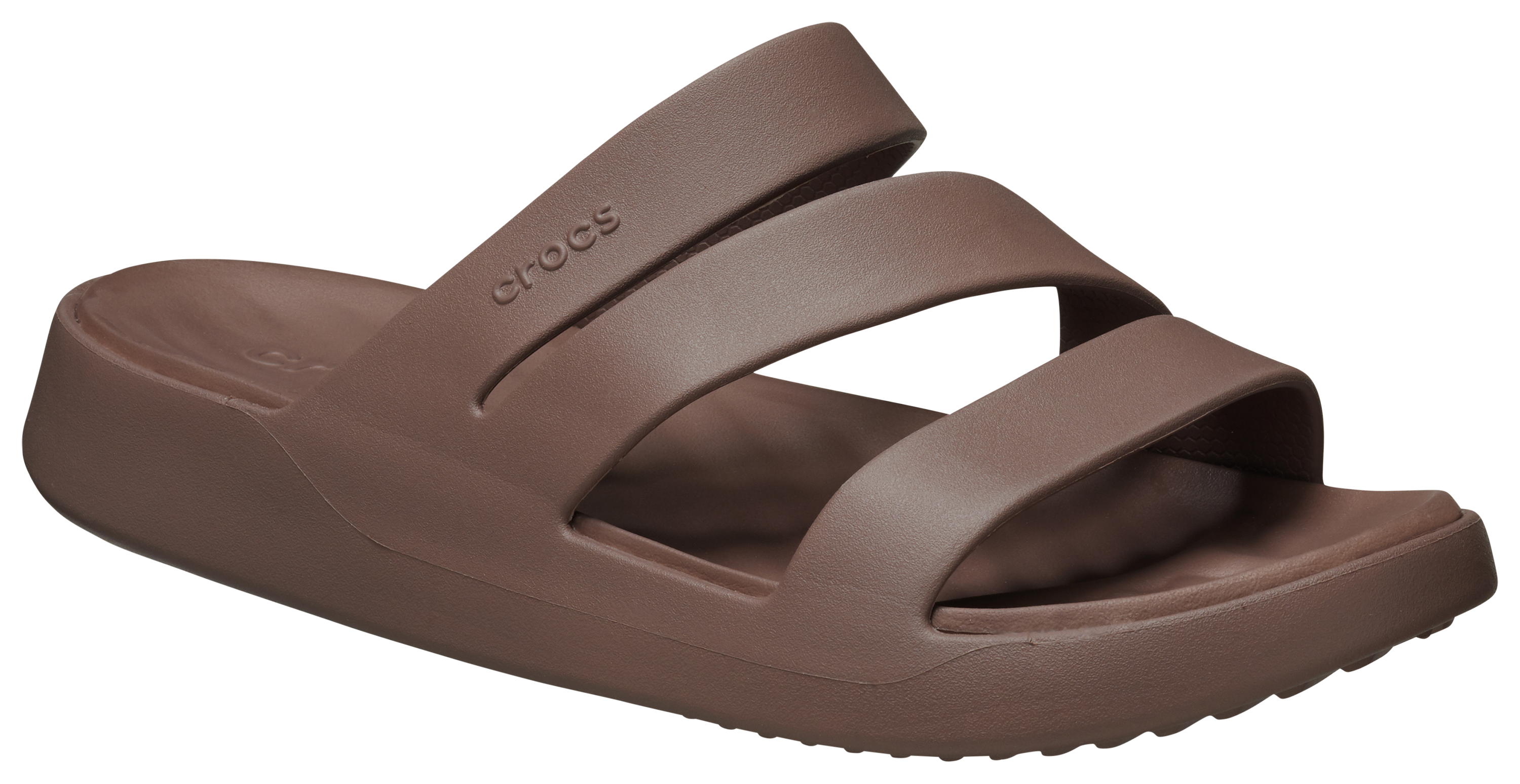 Image of Crocs Getaway Strappy Sandals for Women - Truffle