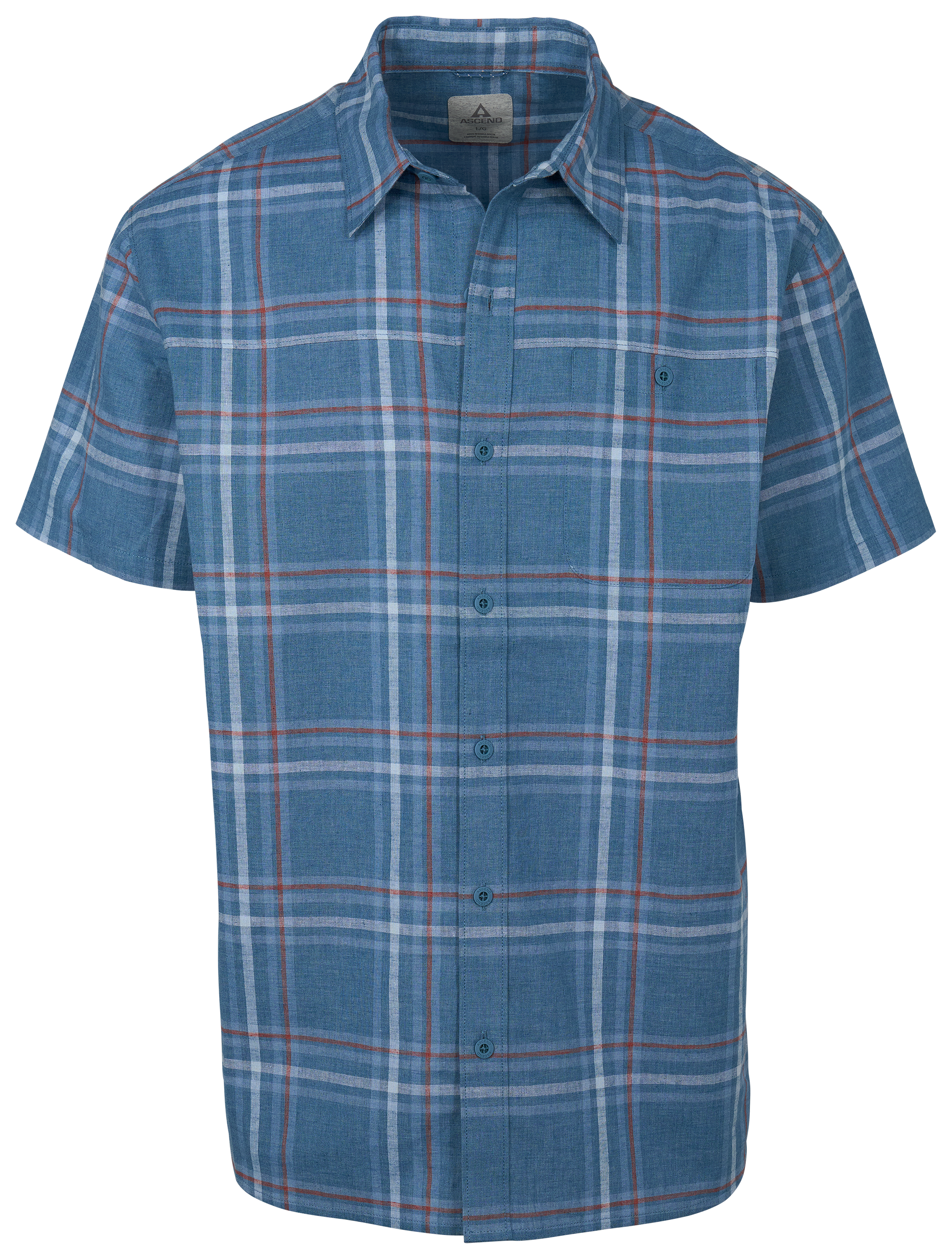 Image of Ascend Zephyr Campside Short-Sleeve Shirt - Copen Blue
