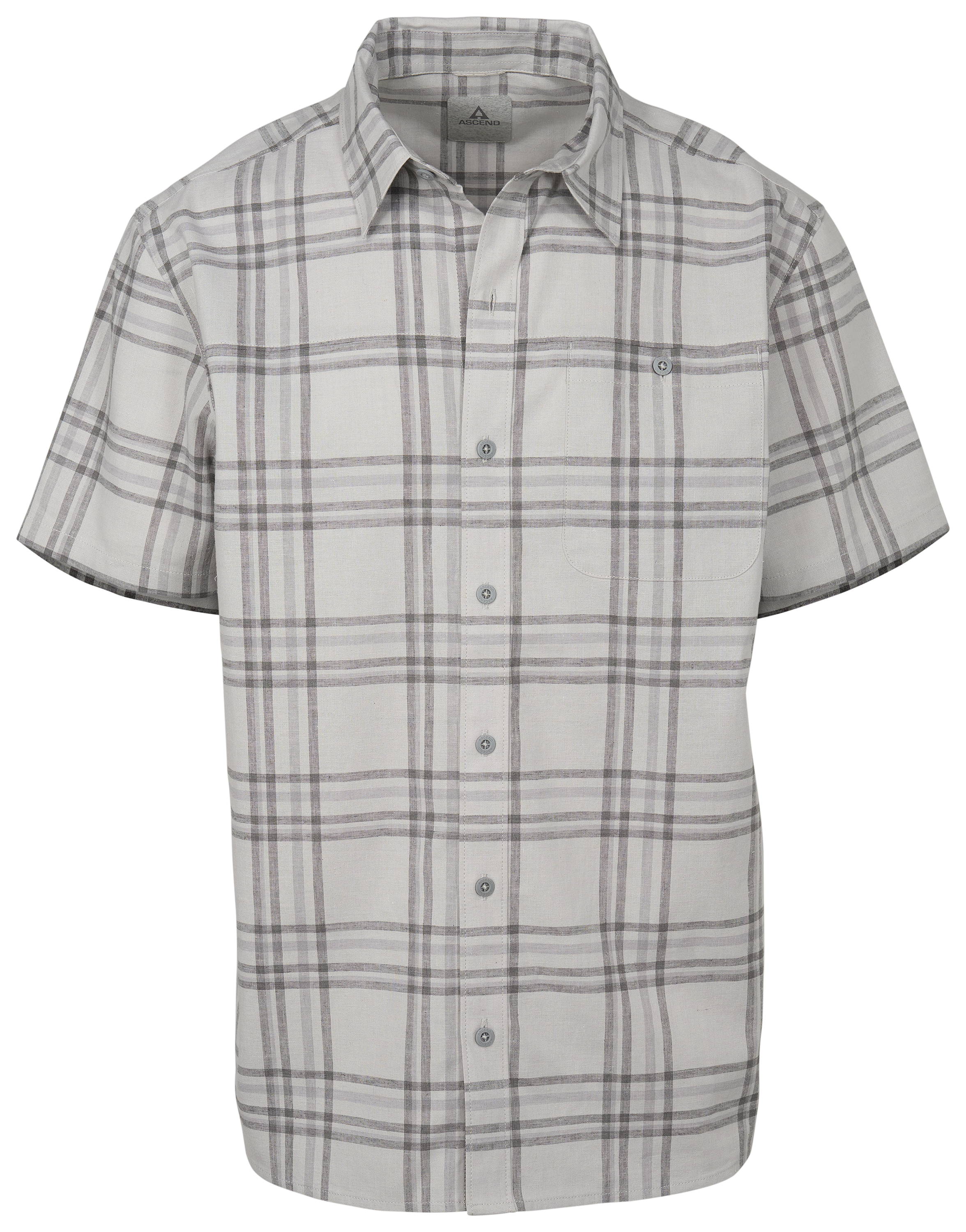 Image of Ascend Zephyr Campside Short-Sleeve Shirt - Oyster Mushroom