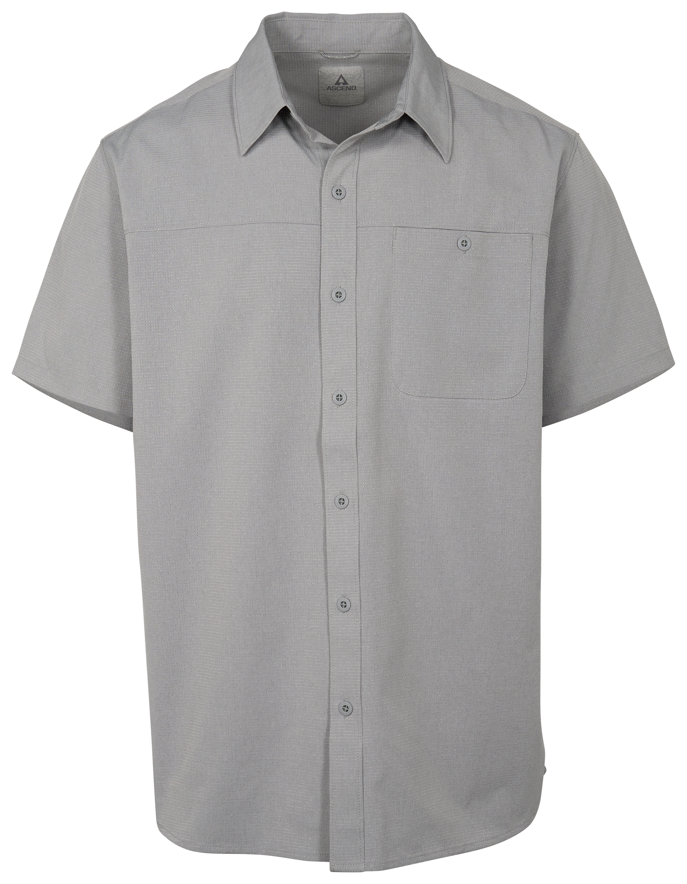 Image of Ascend Zephyr Button-Down Short-Sleeve Shirt - Ultimate Grey