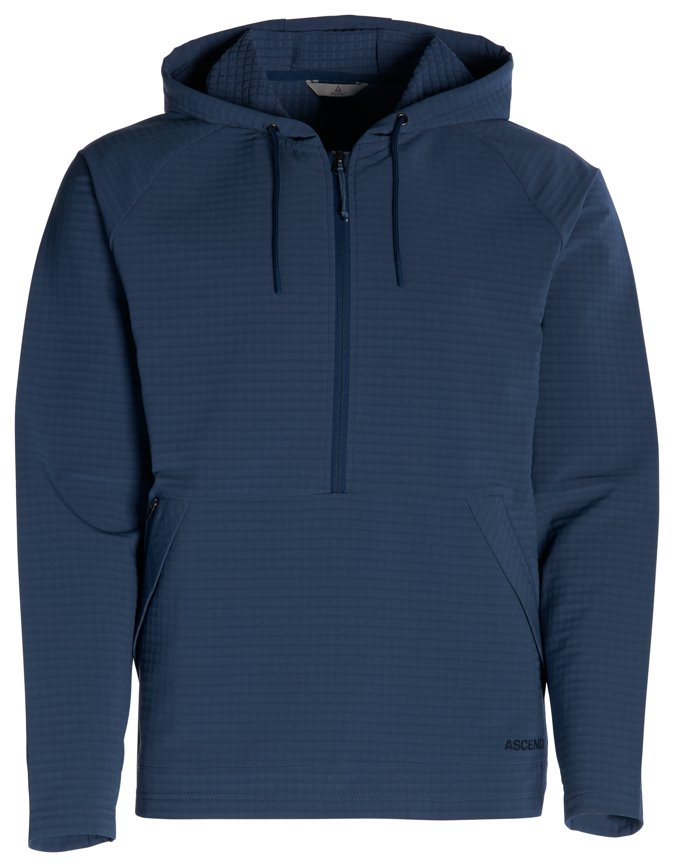 Image of Ascend Grid Fleece Storm Half-Zip Hoodie - Bering Sea