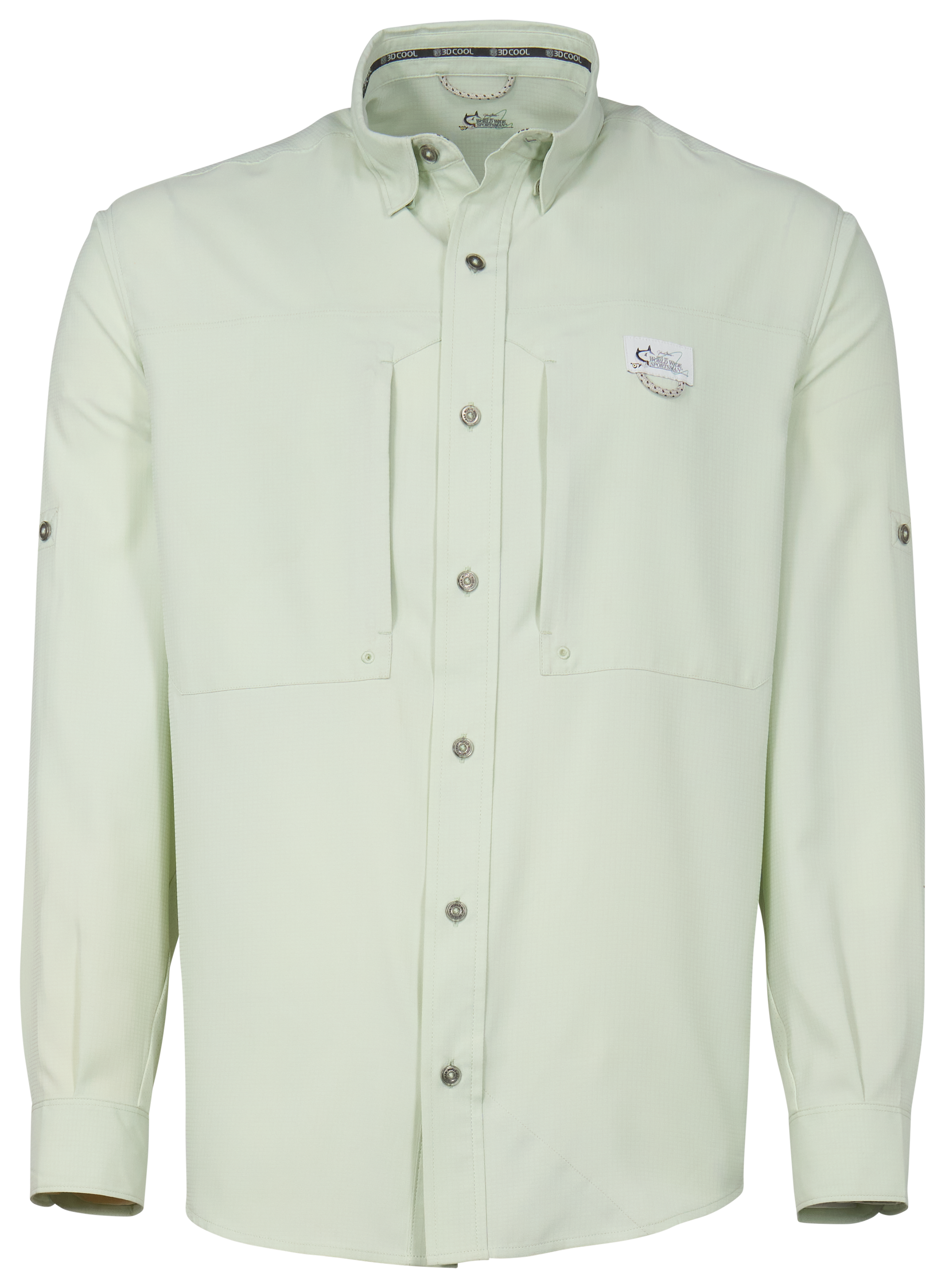 Image of World Wide Sportsman Hybrid Long-Sleeve Fishing Shirt - Pale Green