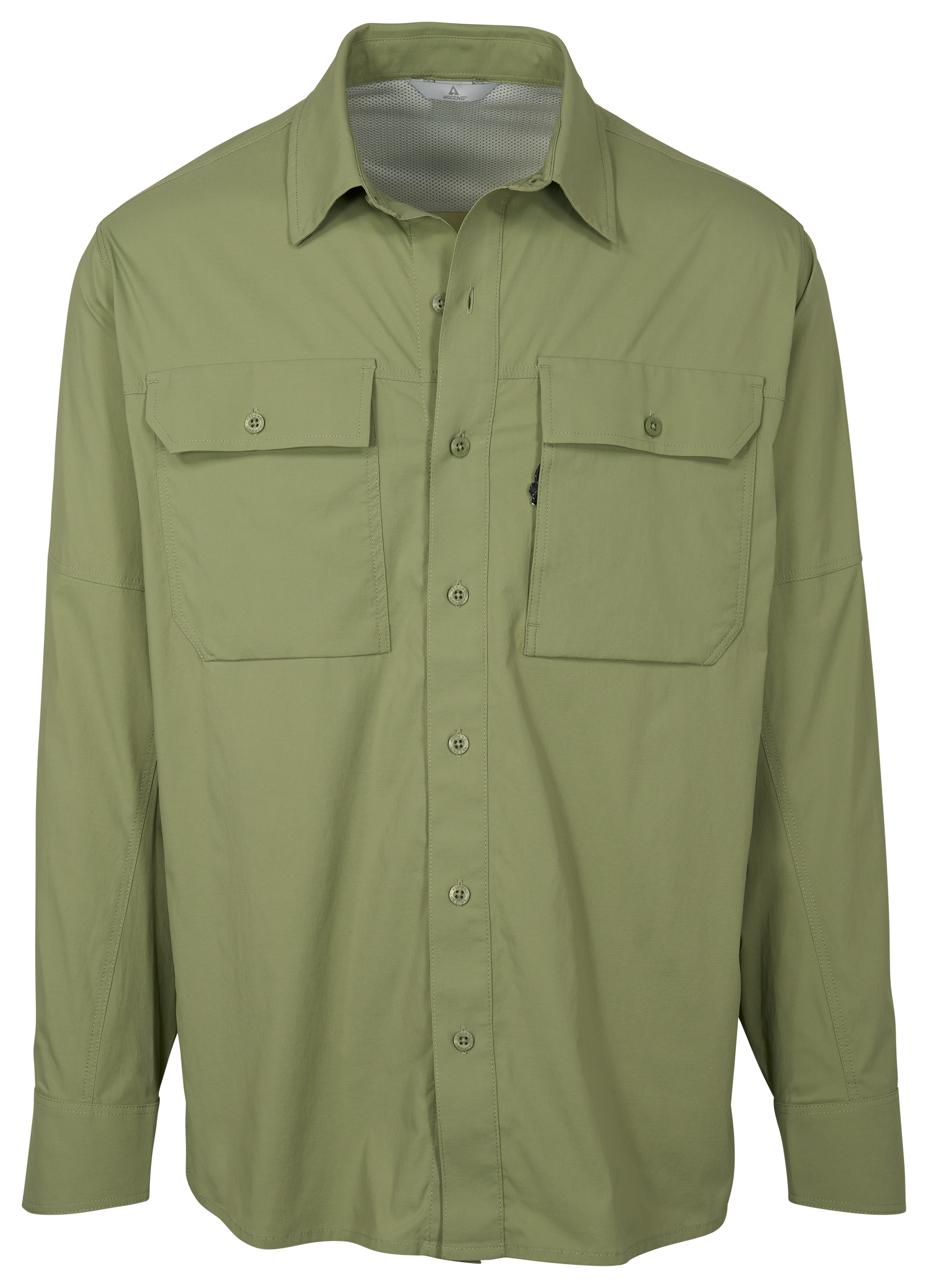 Image of Ascend Utility Long-Sleeve Shirt - Oil Green
