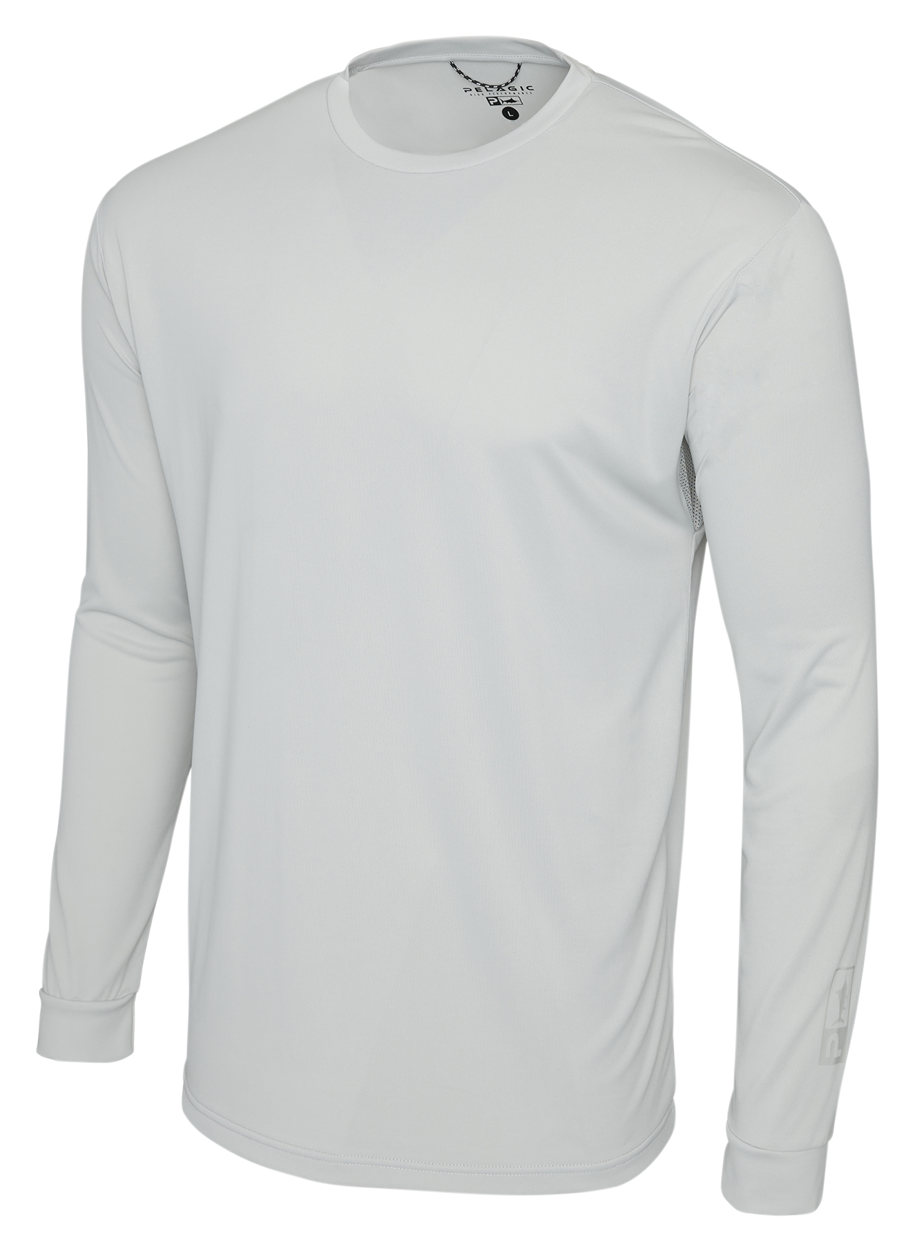 Image of Pelagic Aquatek Solid Long-Sleeve Shirt - Light Grey