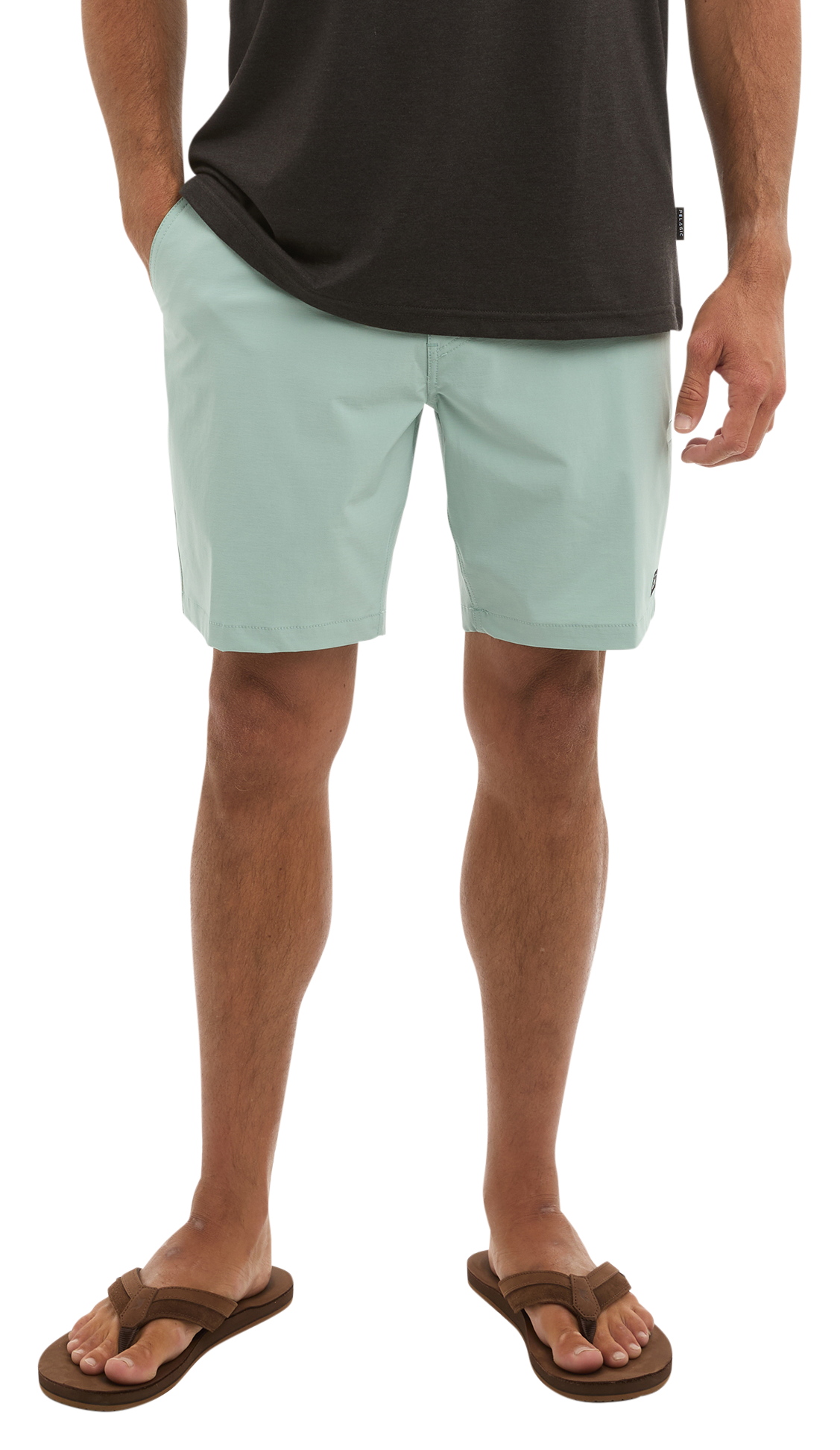 Image of "Pelagic Mako 18"" Hybrid Shorts - Sage"