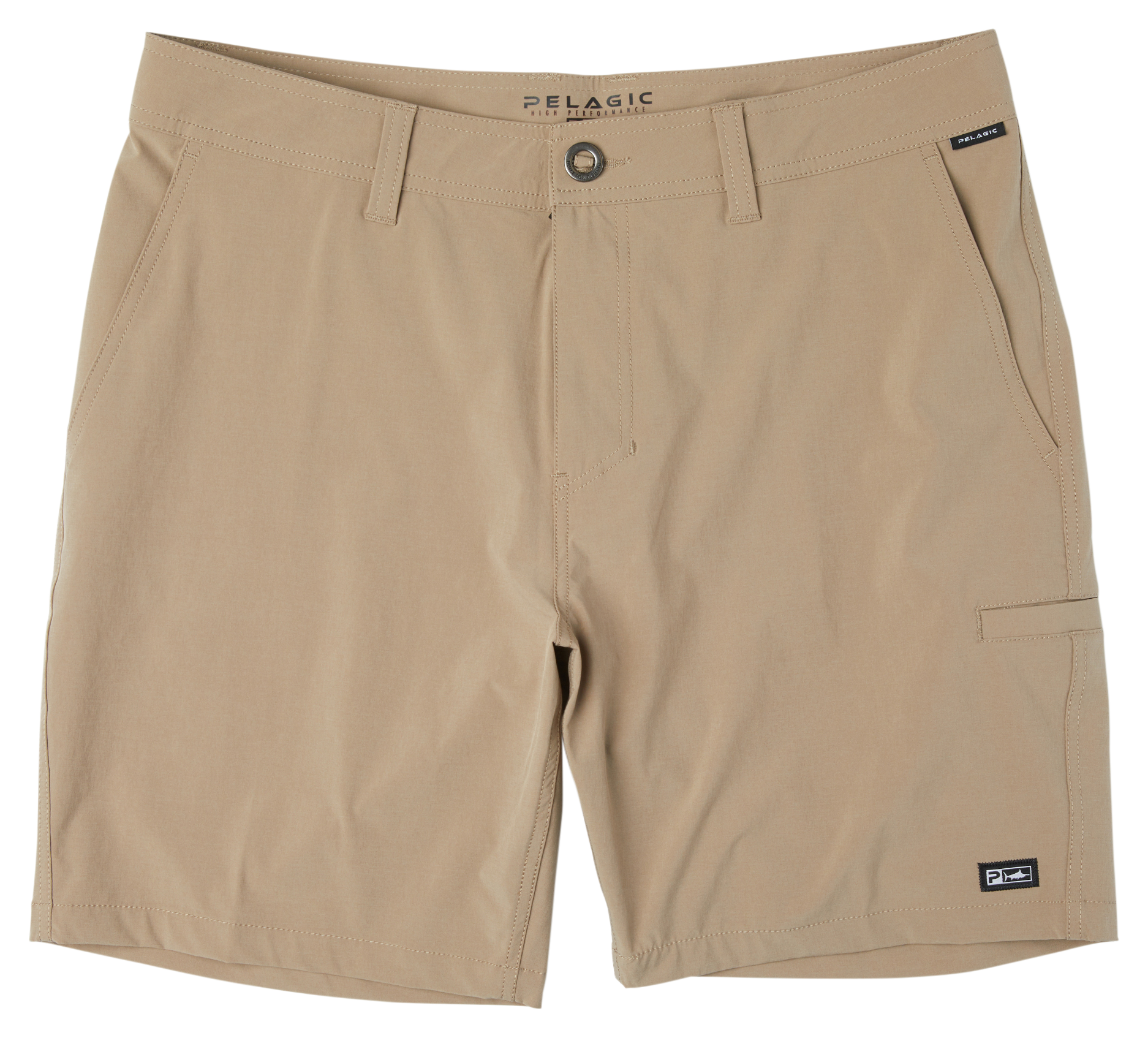 Image of "Pelagic Mako 18"" Hybrid Shorts - Dark Khaki"