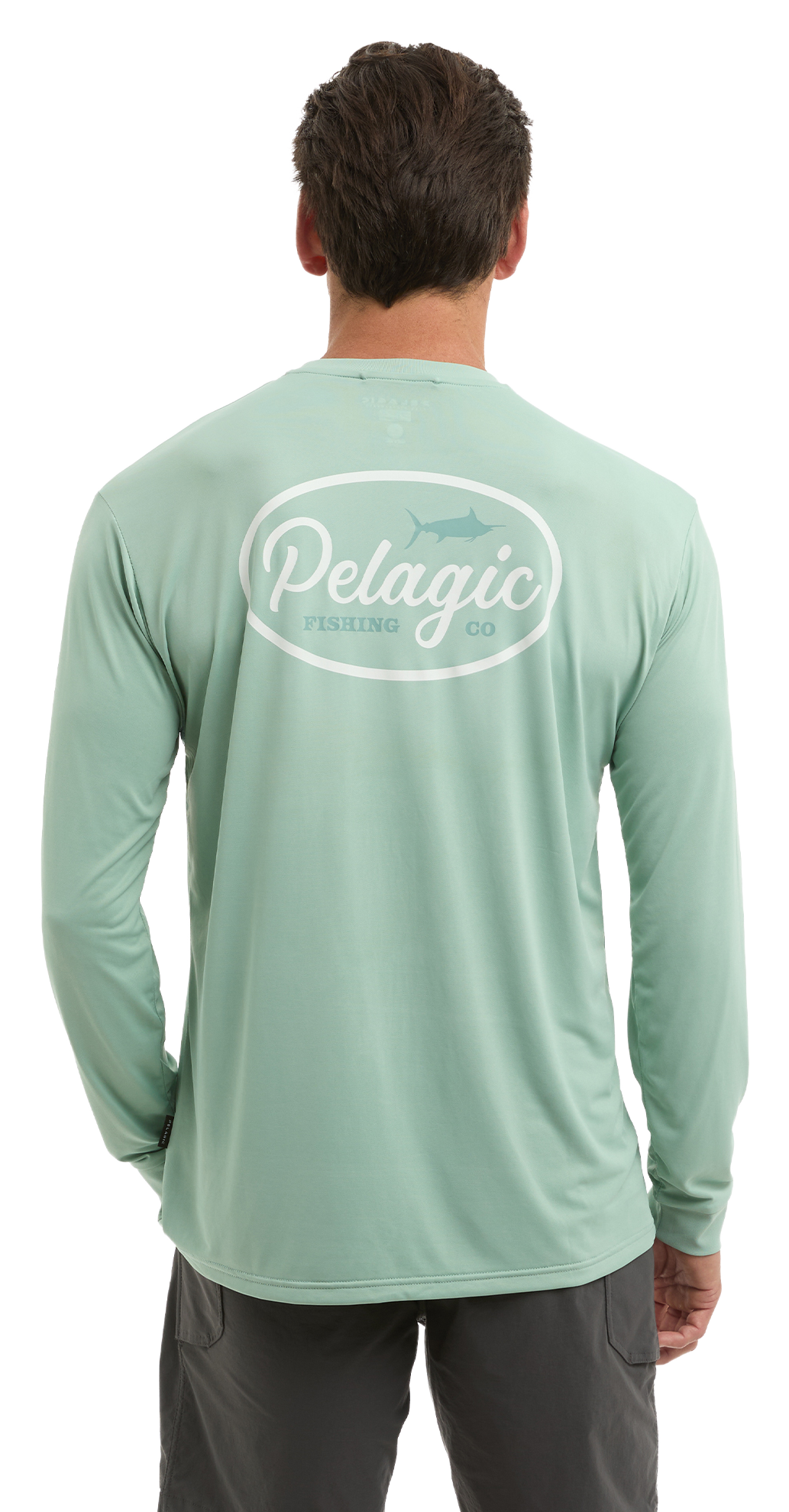 Image of Pelagic Aquatek Circled Graphic Long-Sleeve Shirt - Sage