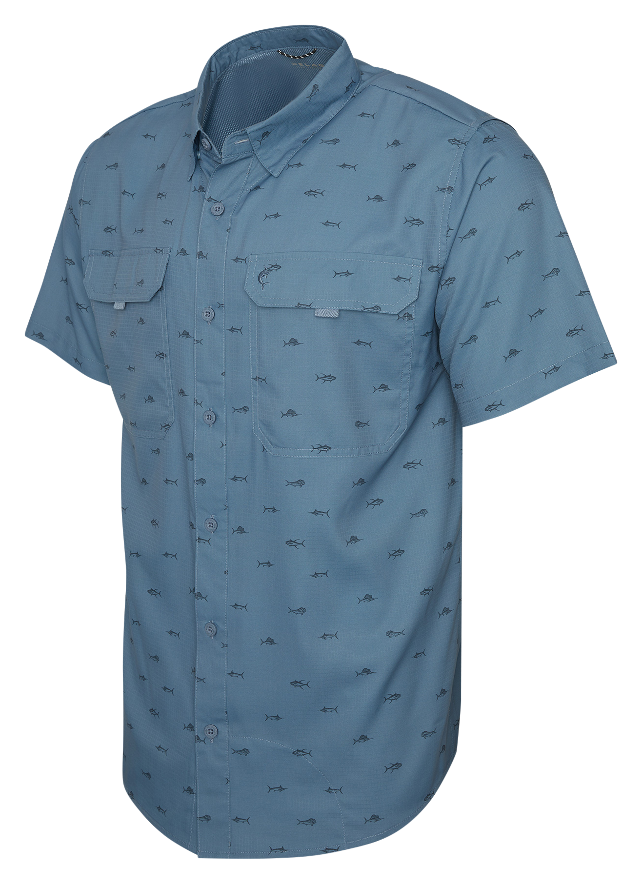 Image of Pelagic Keys Graphic Short-Sleeve Fishing Shirt - Petrol - M