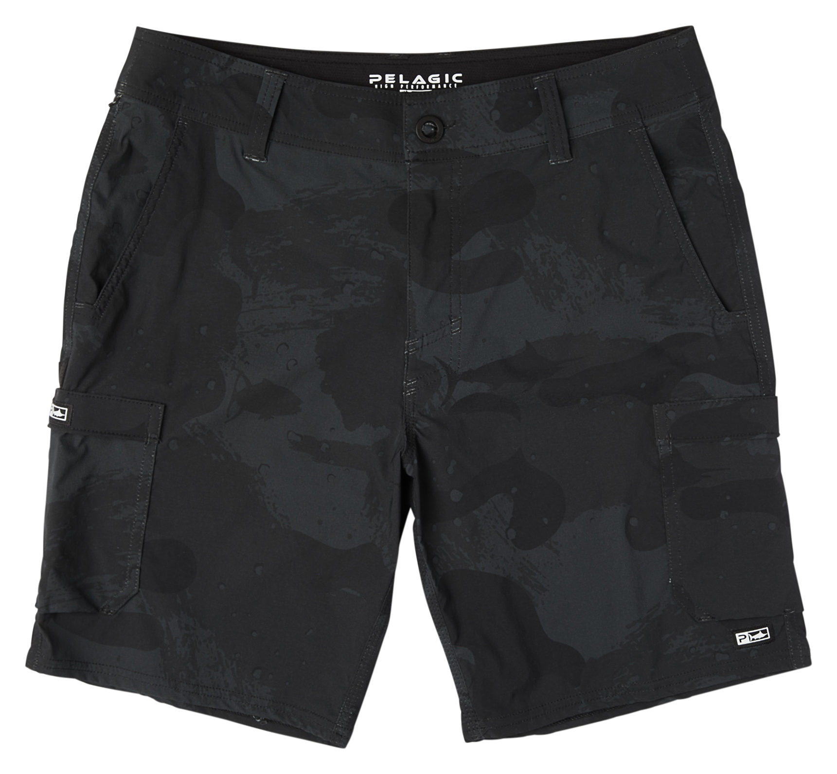 Image of Pelagic Madeira Cargo Shorts - Brush Camo Black