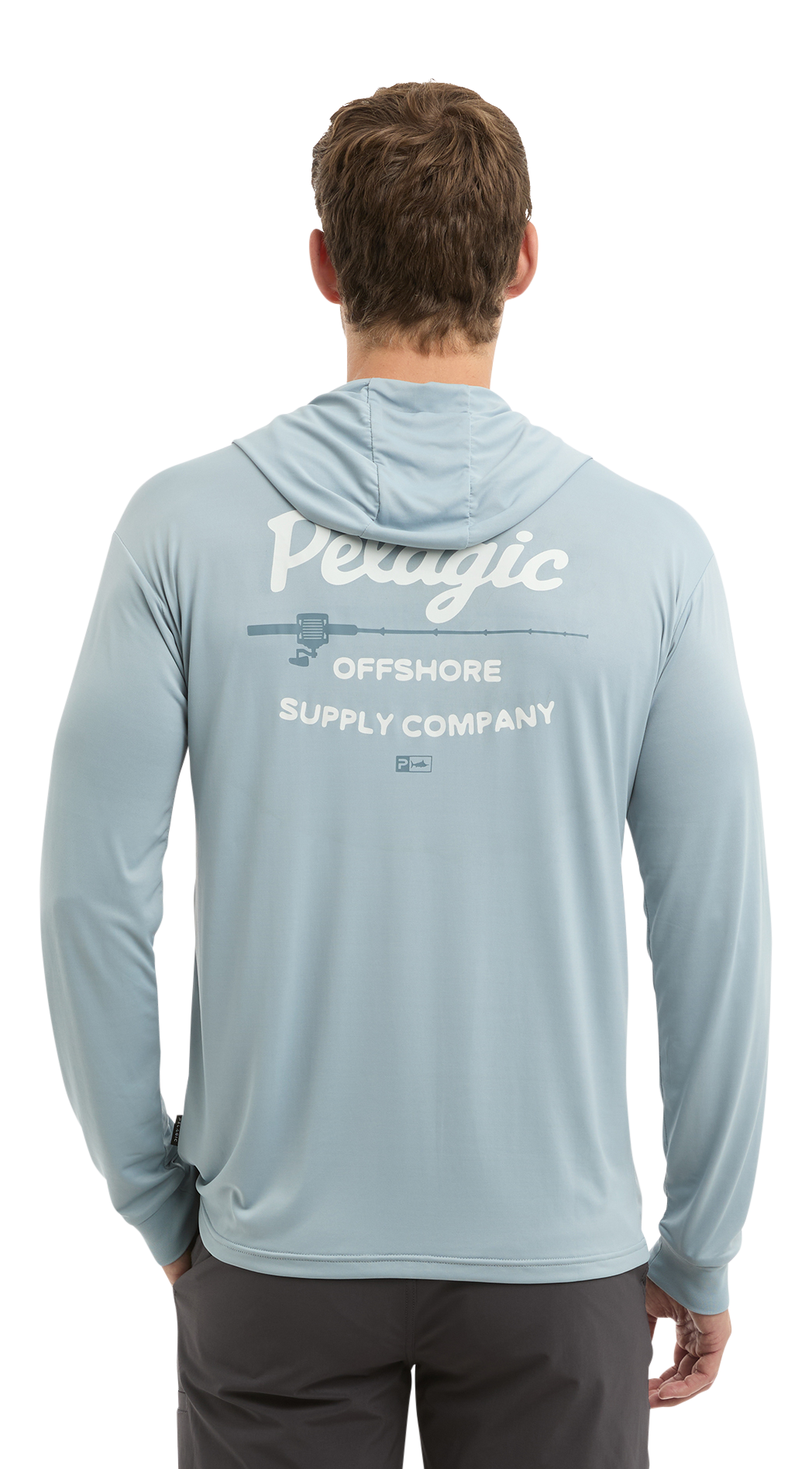 Image of Pelagic Aquatek Rodney Hooded Long-Sleeve Shirt - Slate