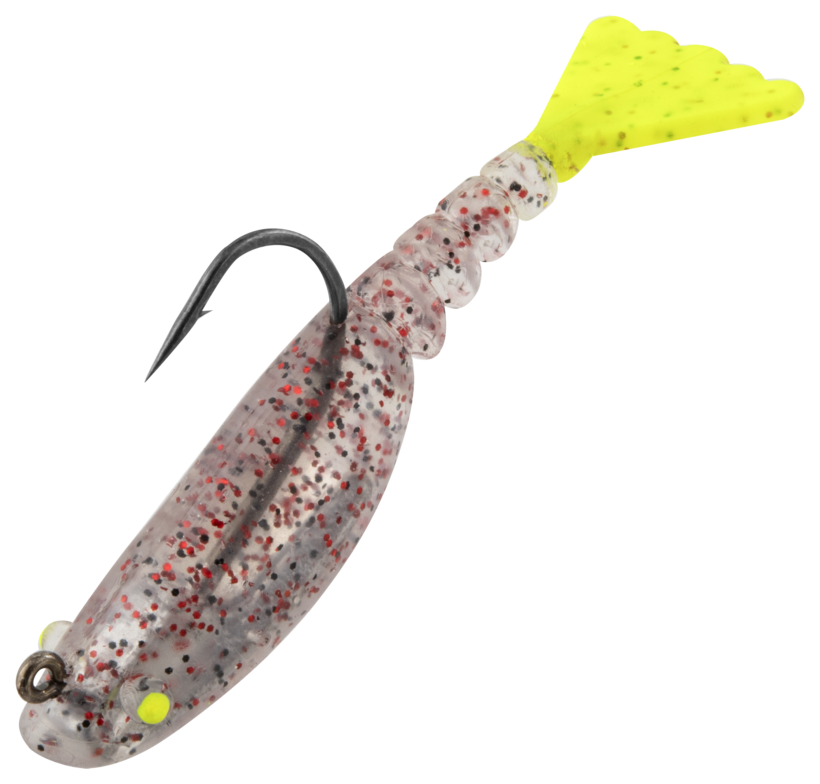 Image of VUDU Mambo Shrimp Glide Bait - Cajun Pepper/Chartreuse