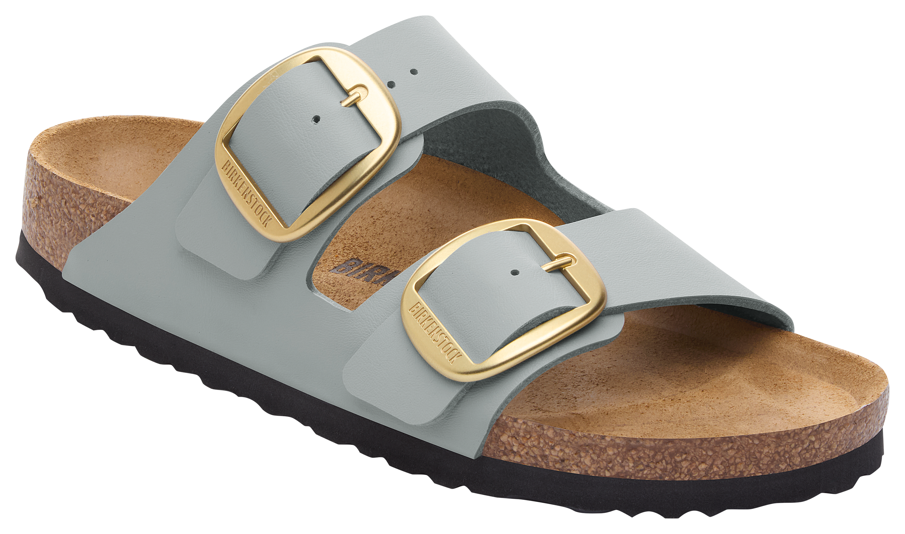 Image of Birkenstock Arizona Big Buckle Birko-Flor Sandals for Women - Stone Coin