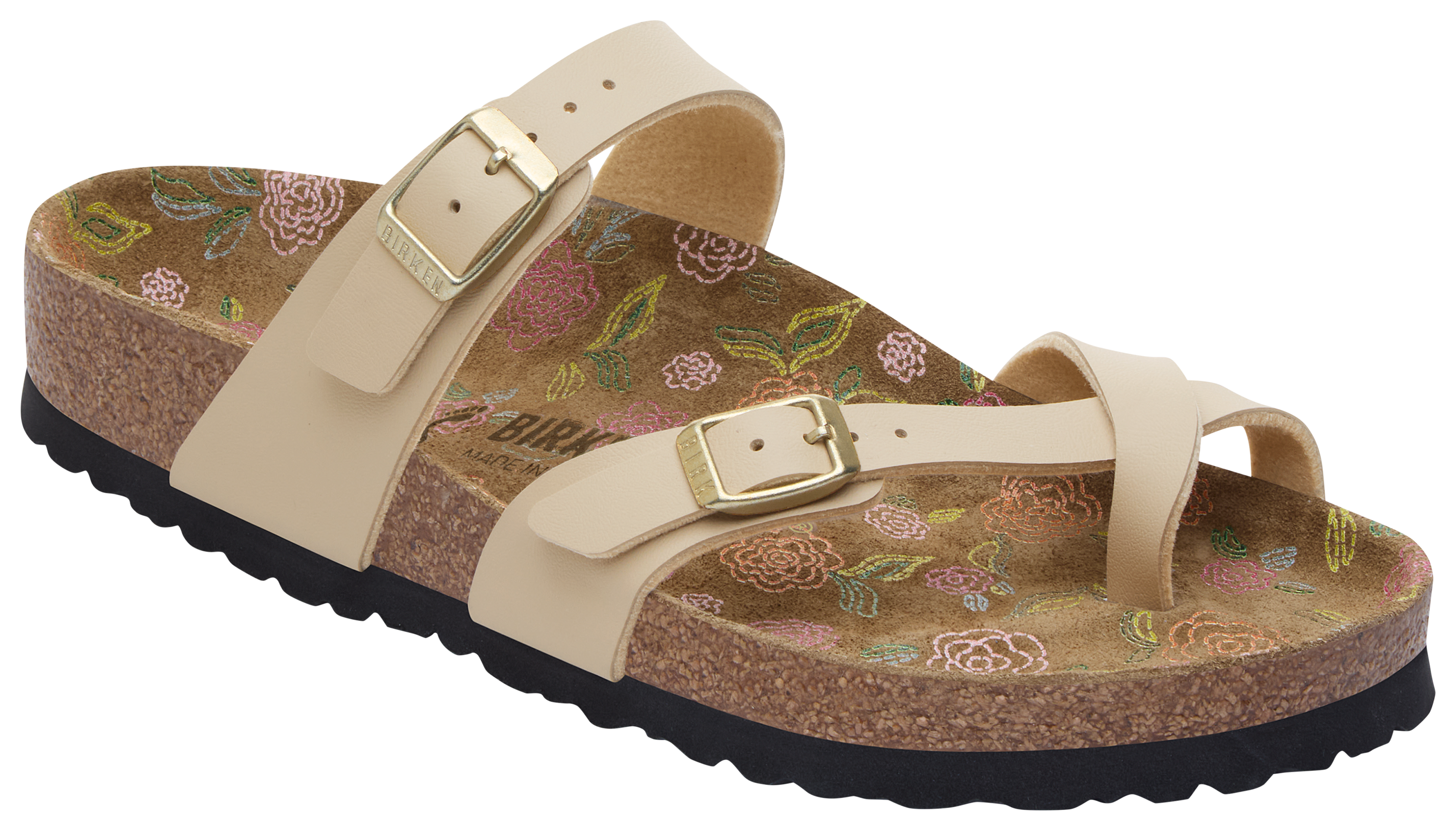 Image of Birkenstock Mayari Birko-Flor Toe-Loop Sandals for Women - Sandcastle