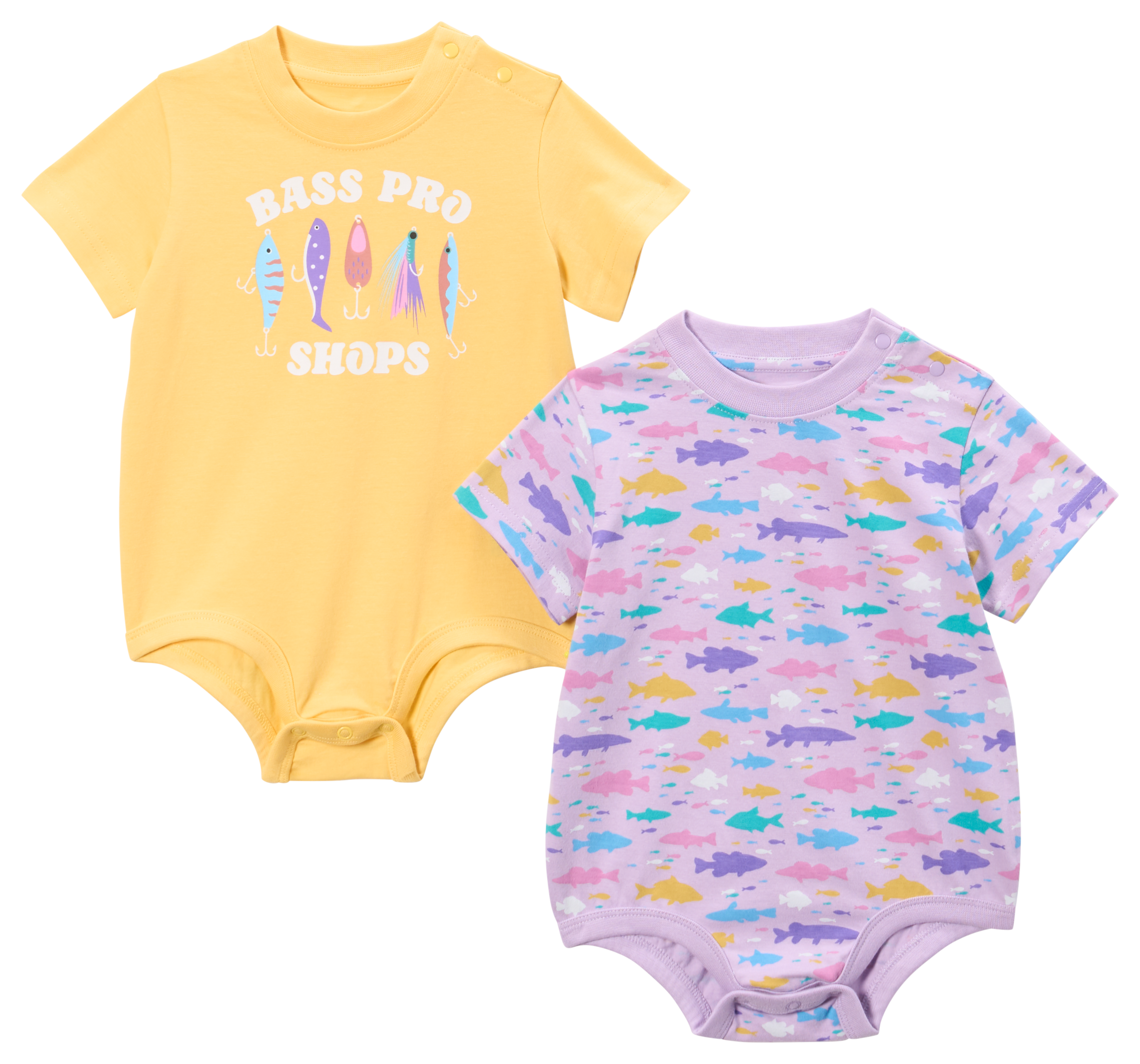 Bass Pro Shops Lure Bodysuits for Babies 2-Piece Set