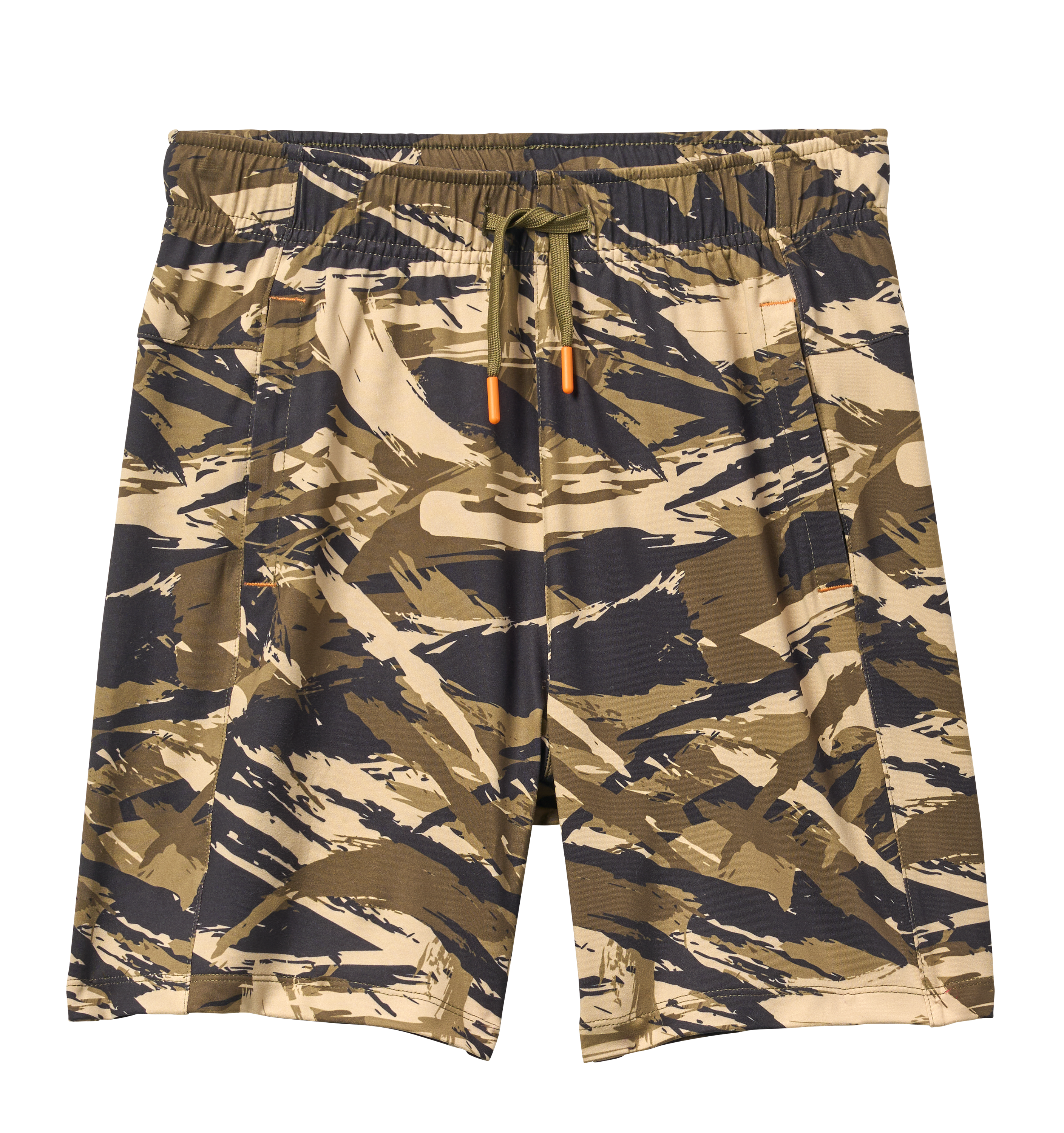 Image of Bass Pro Shops Performance Shorts with Drawstring for Kids - Olive Camo
