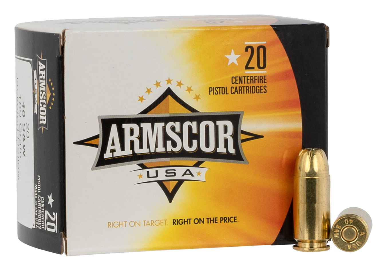 Armscor Centerfire Handgun Ammo - .40 S&amp;ampW - 20 Rounds
