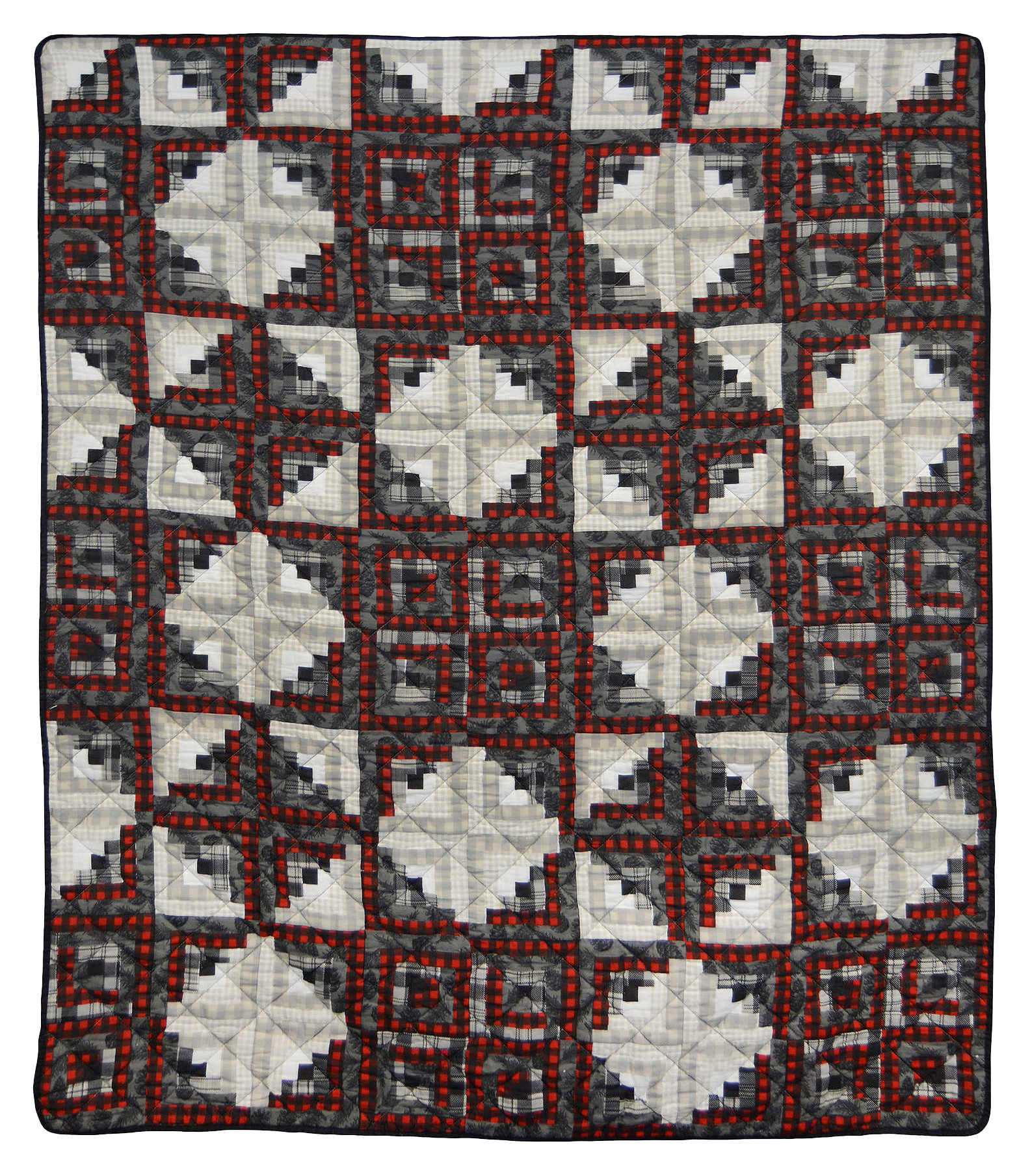 Image of Donna Sharp Log Cabin Star Throw Blanket