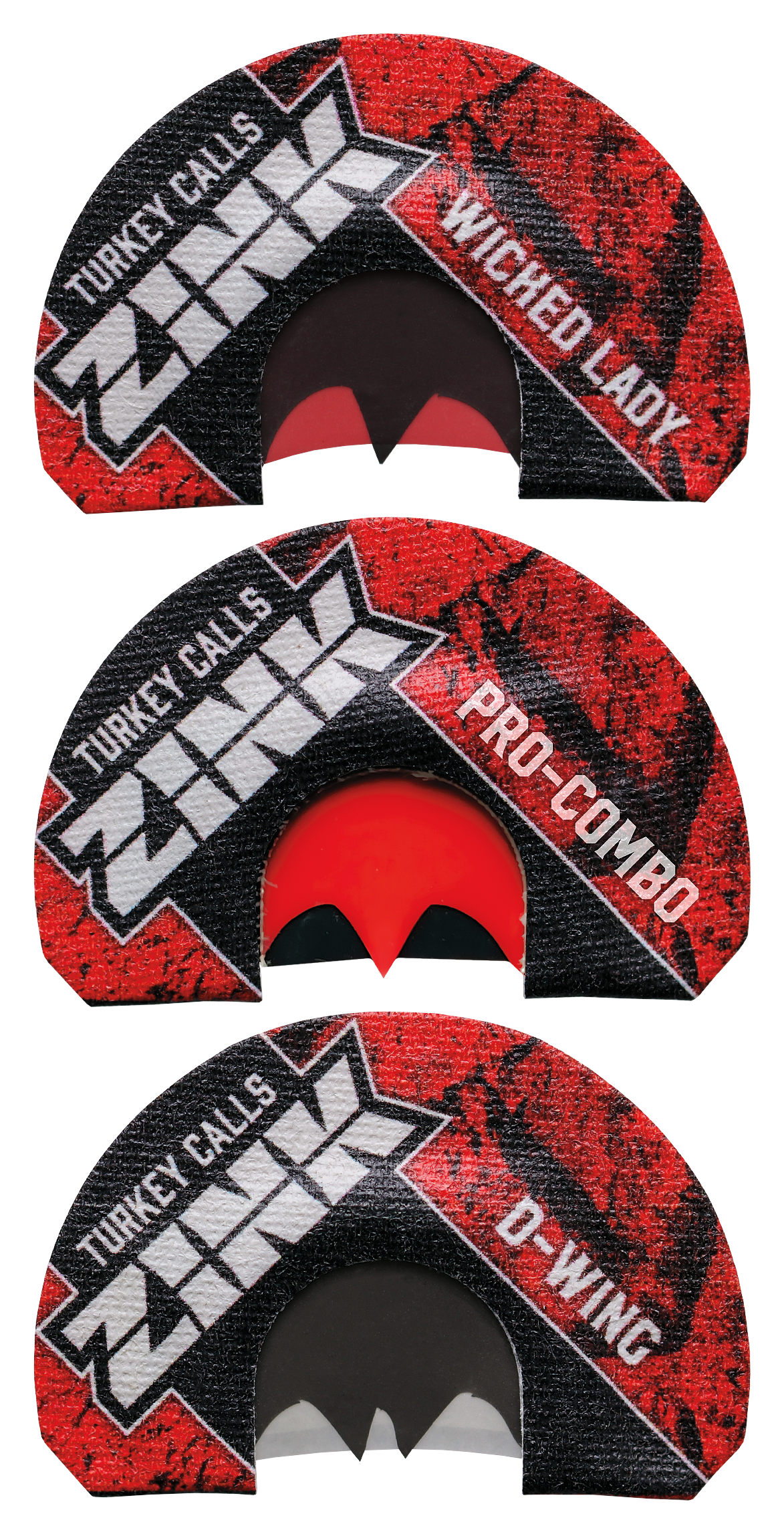 Image of Zink Calls Wicked Series Triple Reed Diaphragm Turkey Call 3-Pack