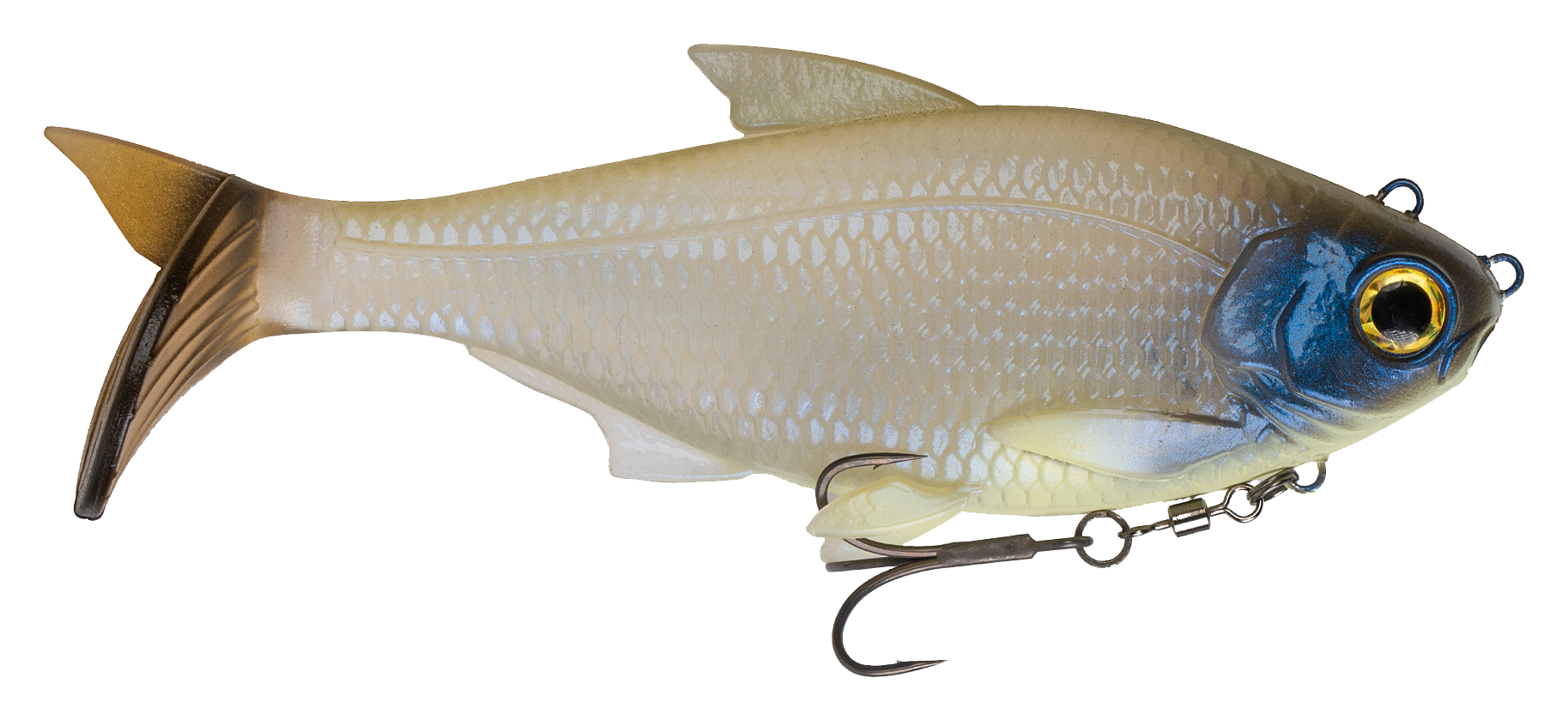 Image of "6th Sense Fishing The Option - Ghost Bone Shad - 5"""