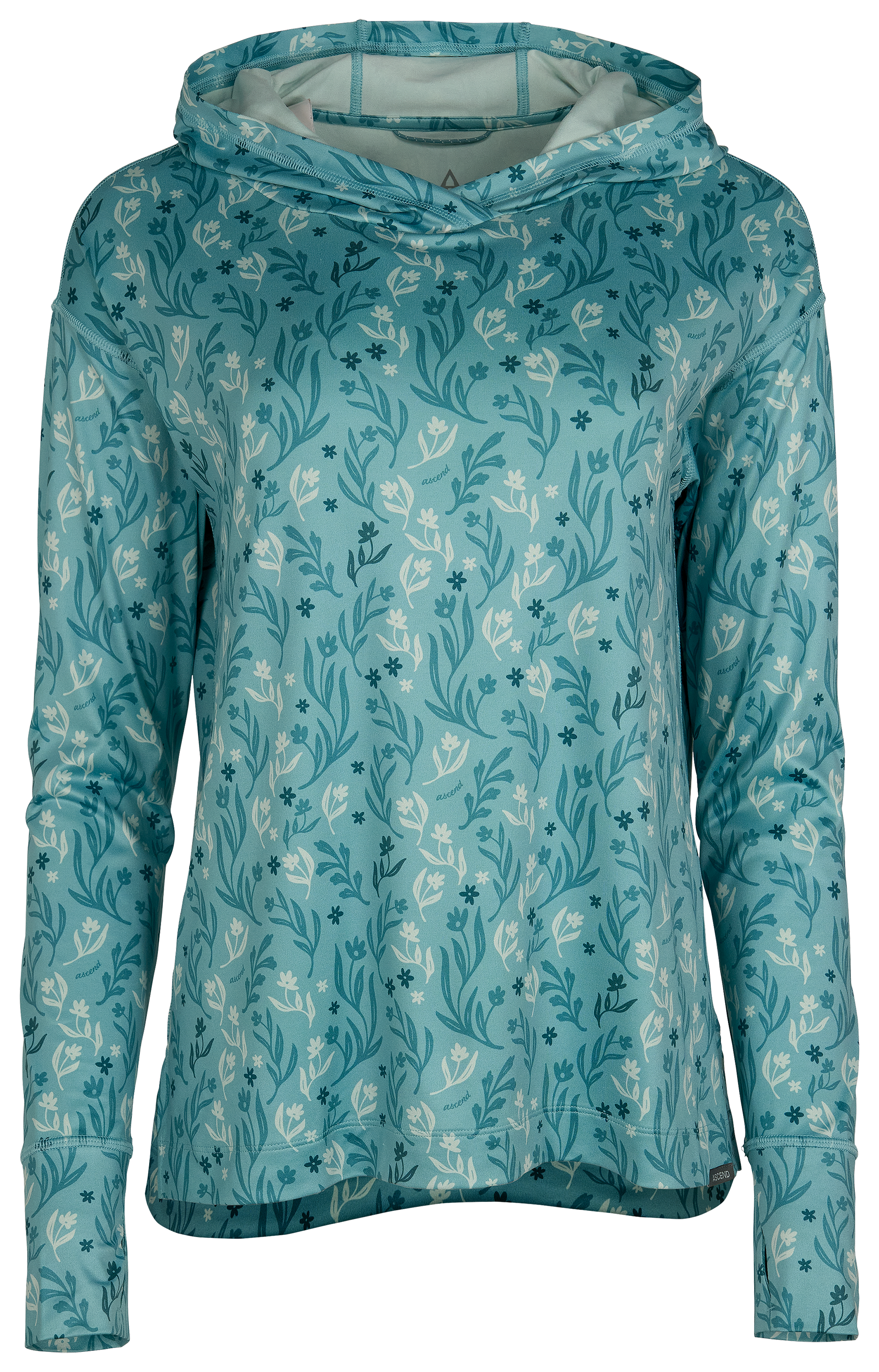 Image of Ascend Evolve Performance Hoodie - Nile Blue Wildflower