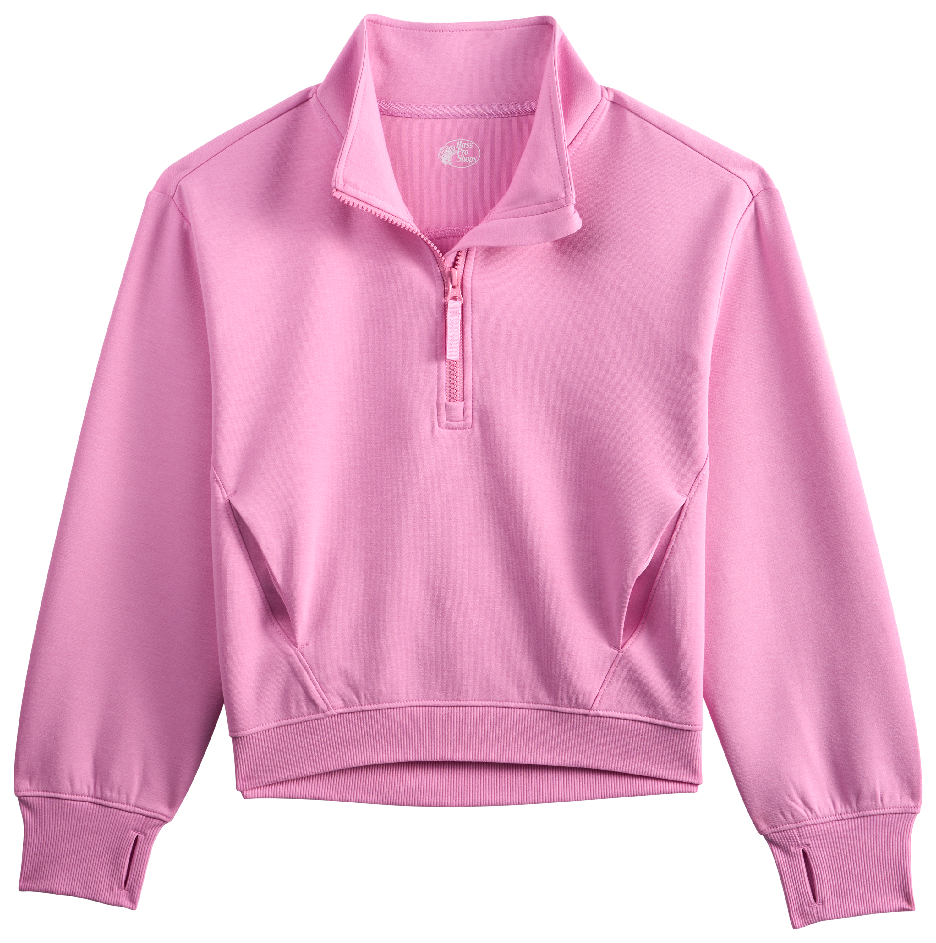 Image of Bass Pro Shops Performance Quarter-Zip Sweatshirt for Kids - Lilac Chiffon