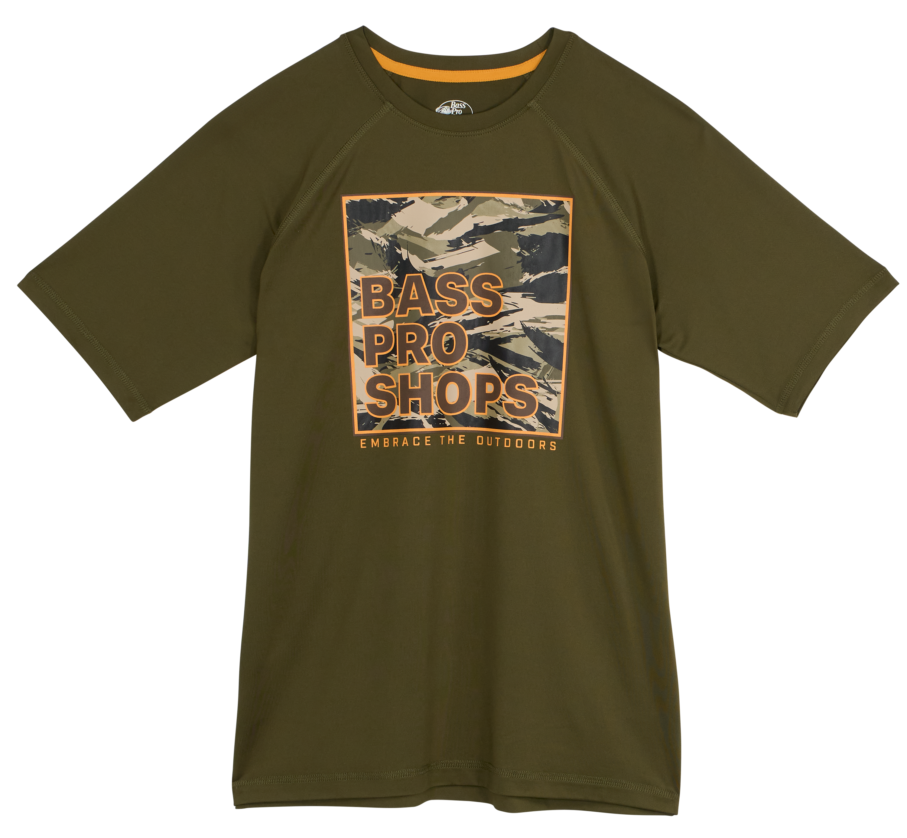 Image of Bass Pro Shops Performance Raglan Short-Sleeve T-Shirt for Kids - Olive
