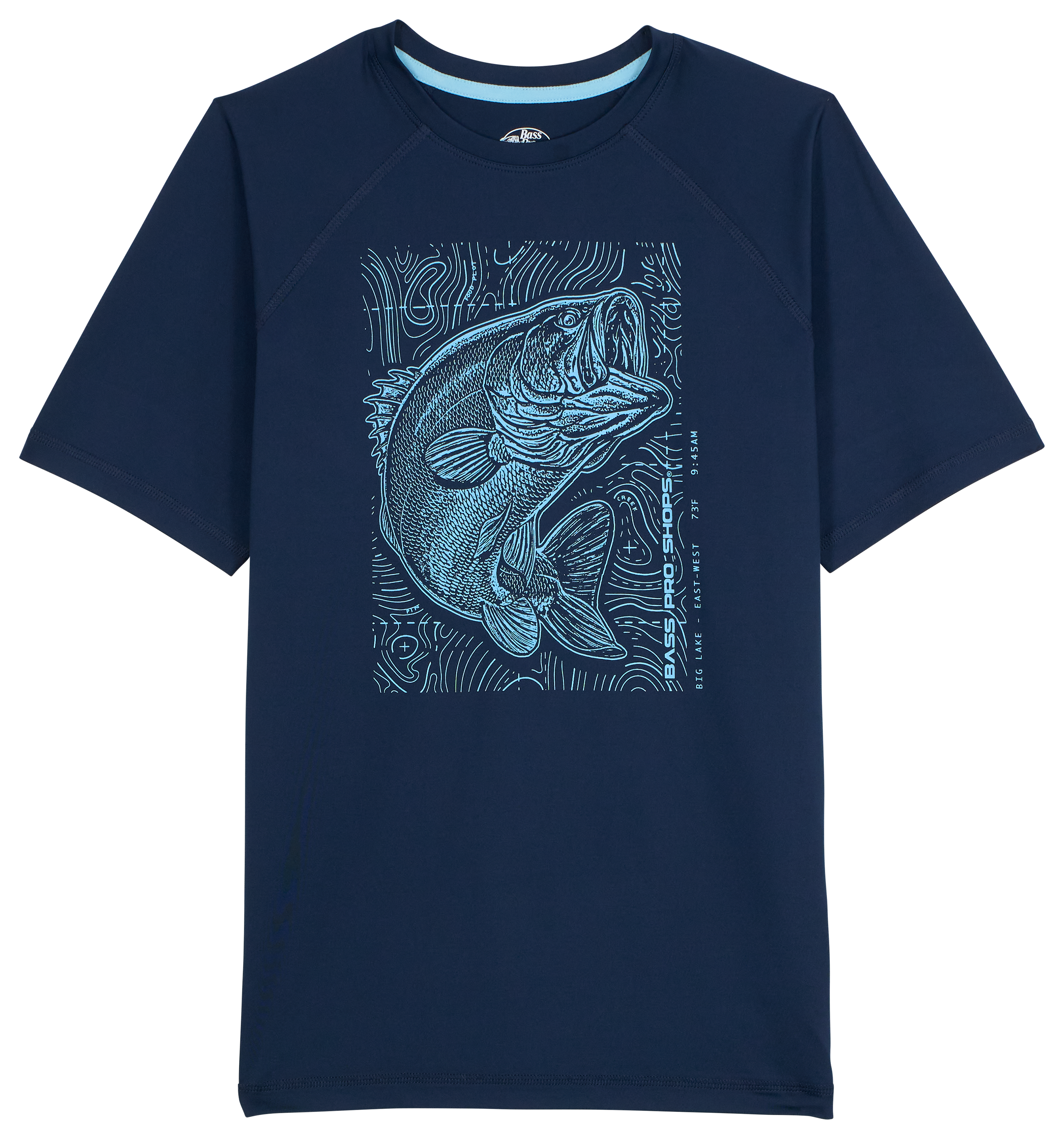 Image of Bass Pro Shops Performance Raglan Short-Sleeve T-Shirt for Kids - Navy