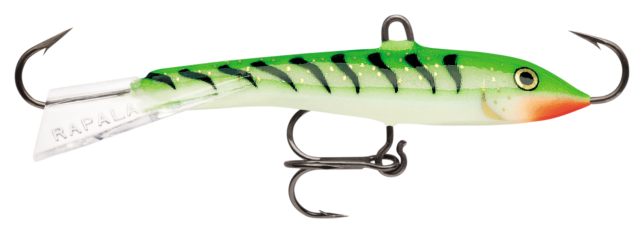 Image of "Rapala Jigging Rap - Green Glow Tiger - 4-3/8"" - 1 oz."