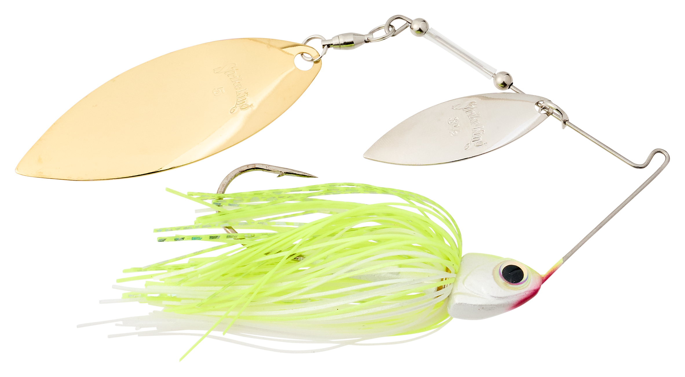 Image of Strike King KVD Elite Double-Willow Spinnerbait - Chartreuse White - 1/2 oz.