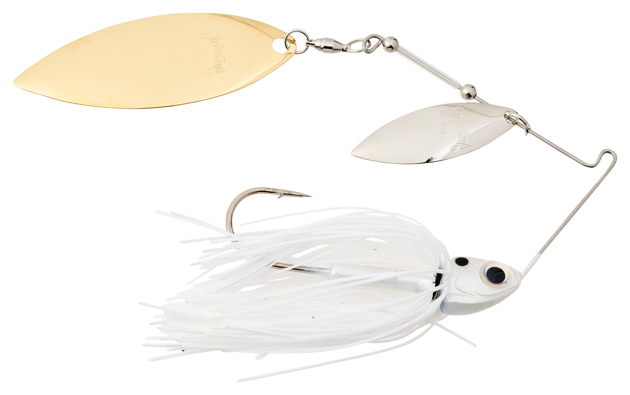 Image of Strike King KVD Elite Double-Willow Spinnerbait - White - 1/2 oz.