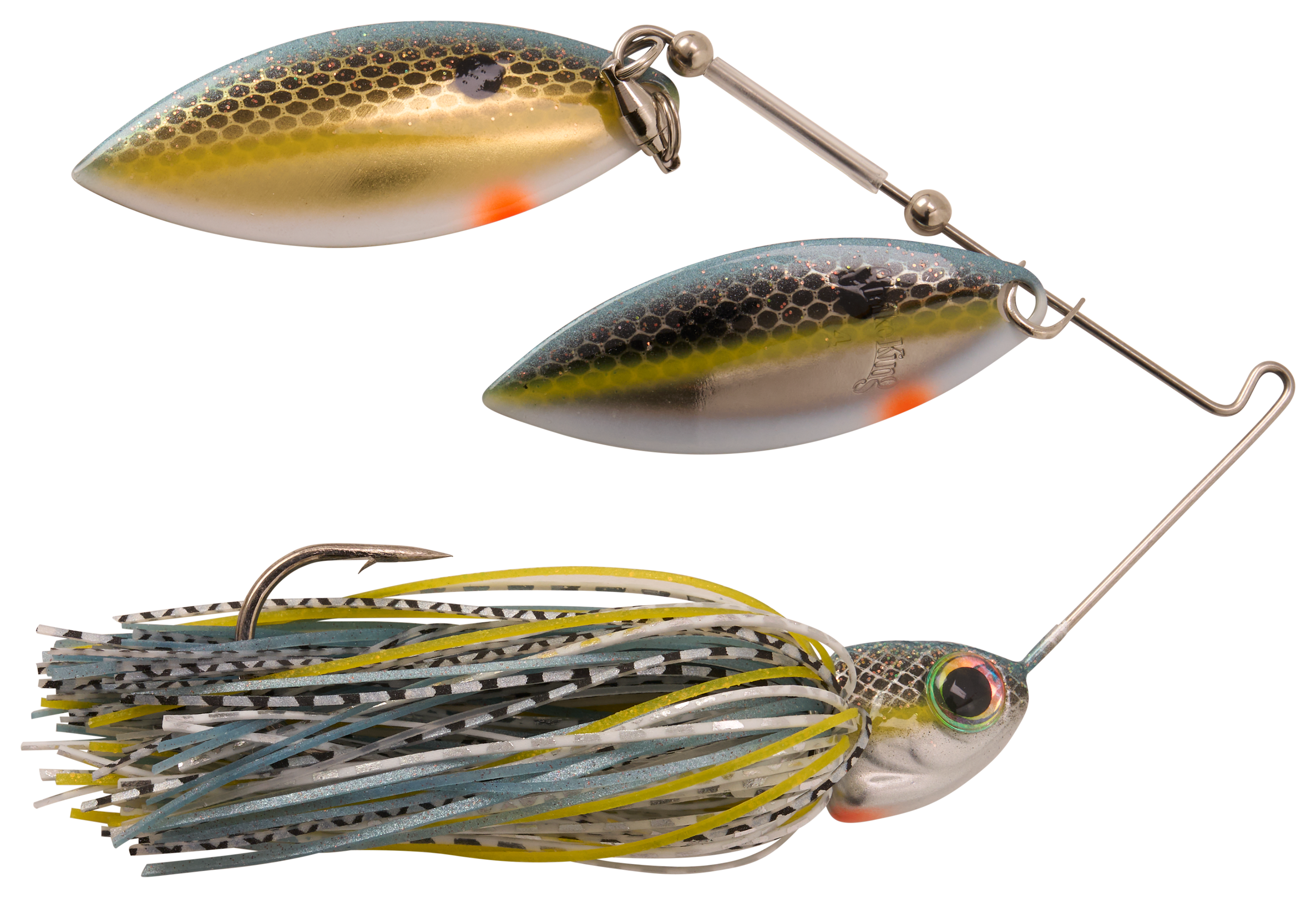 Image of Strike King KVD Elite Double-Willow Spinnerbait - Chrome Sexy Shad - 1/2 oz.