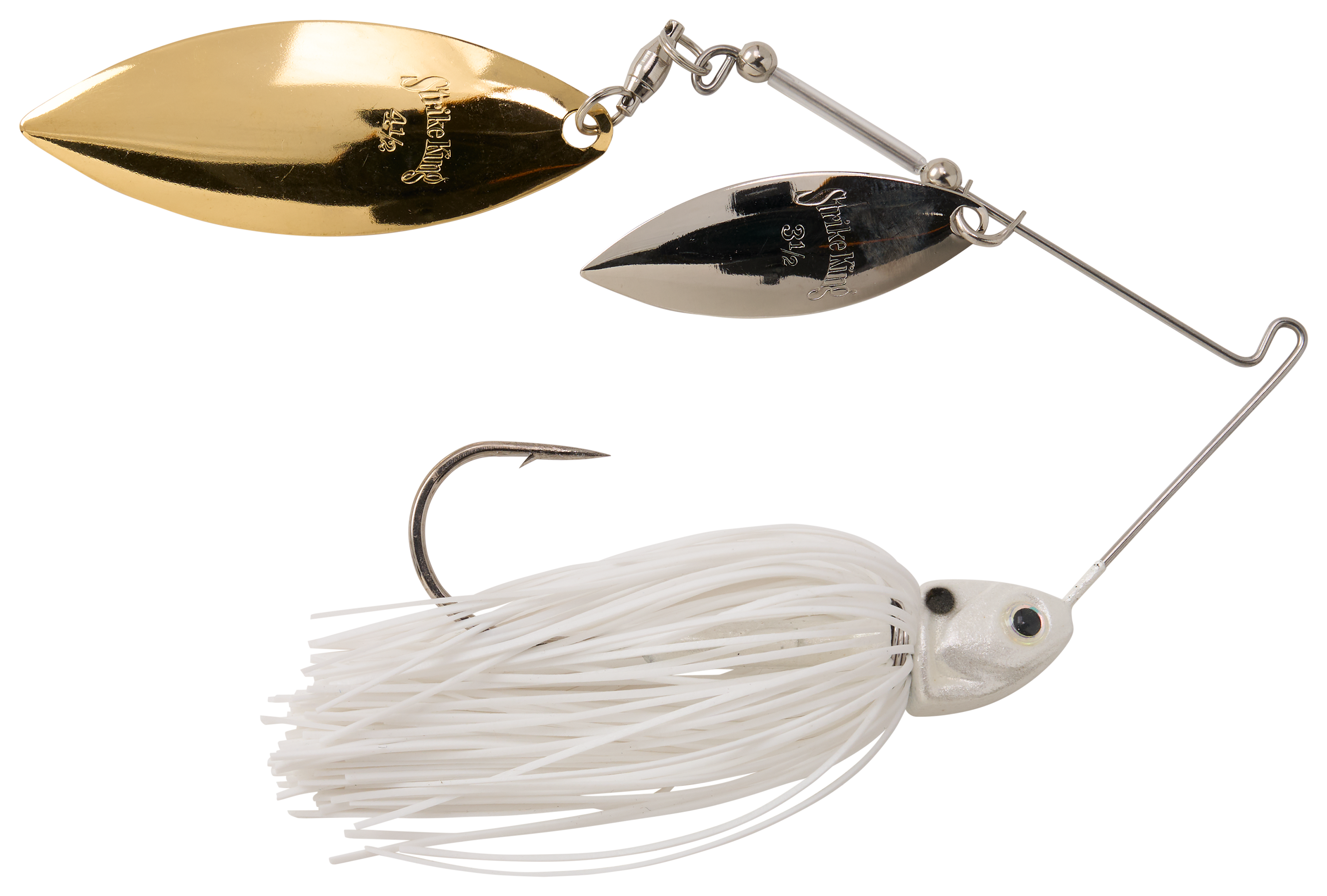 Image of Strike King KVD Elite Double-Willow Spinnerbait - White - 3/8 oz.