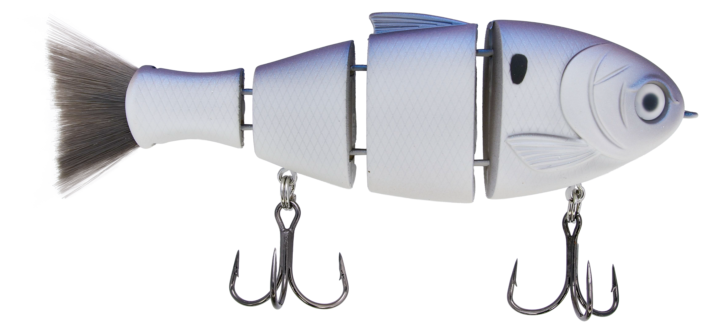 Image of "Bucca Brand Bull Shad - Glimmer Bone - 5"""