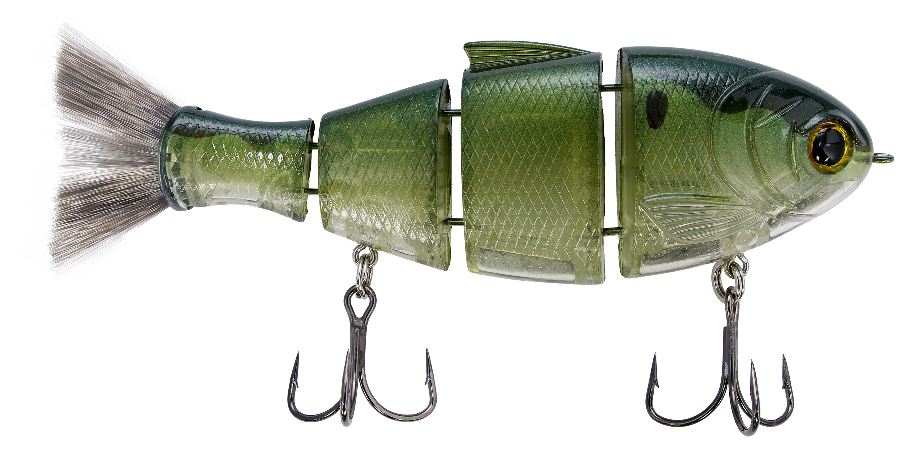 Image of "Bucca Brand Bull Shad - Green Gizzard - 2-1/2"""